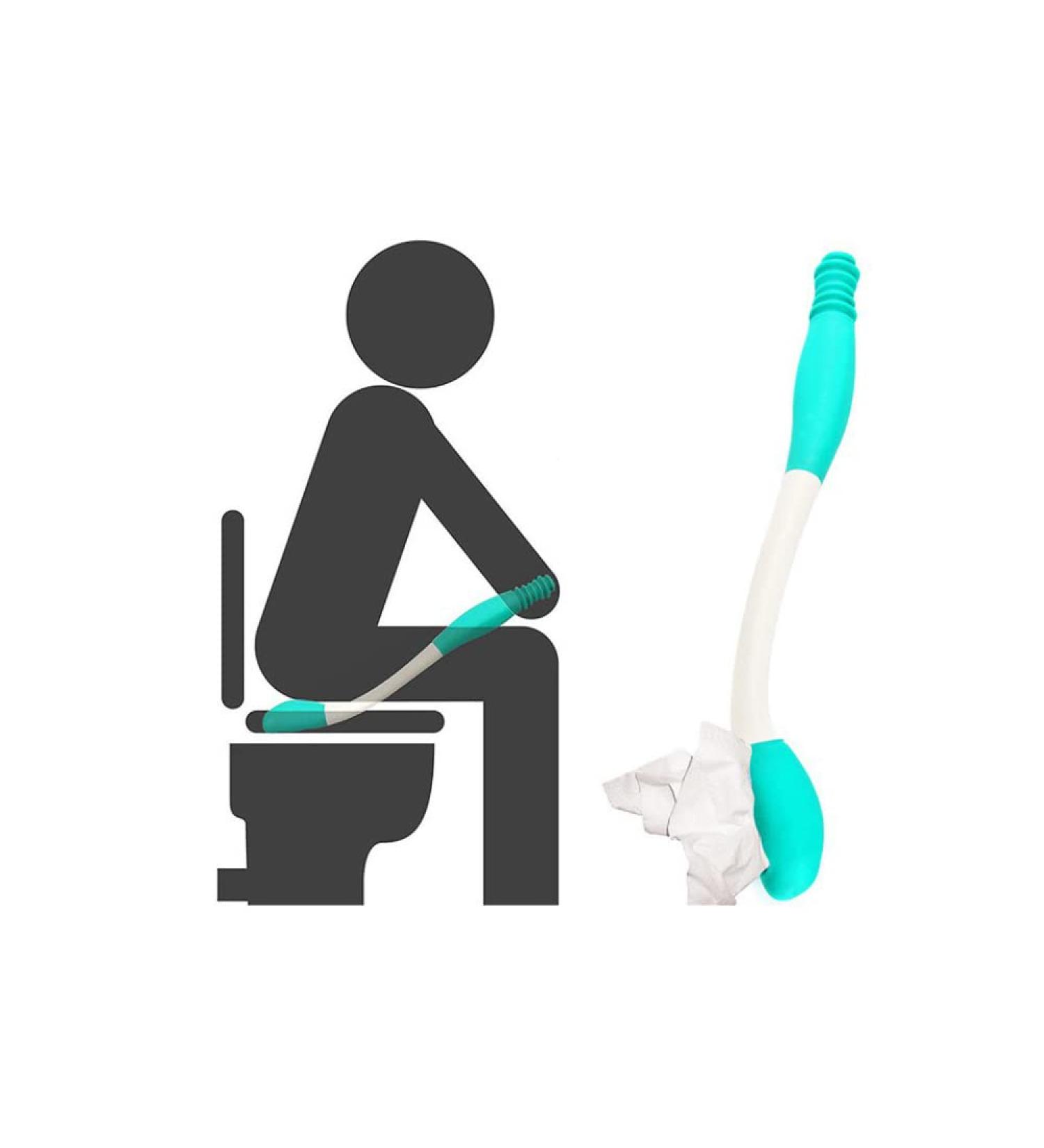 Toilet Aid | Extended Comfort Wiper & Long Handle Tissue Holder for Easy Personal Care - Buy Online on GoSupps.com
