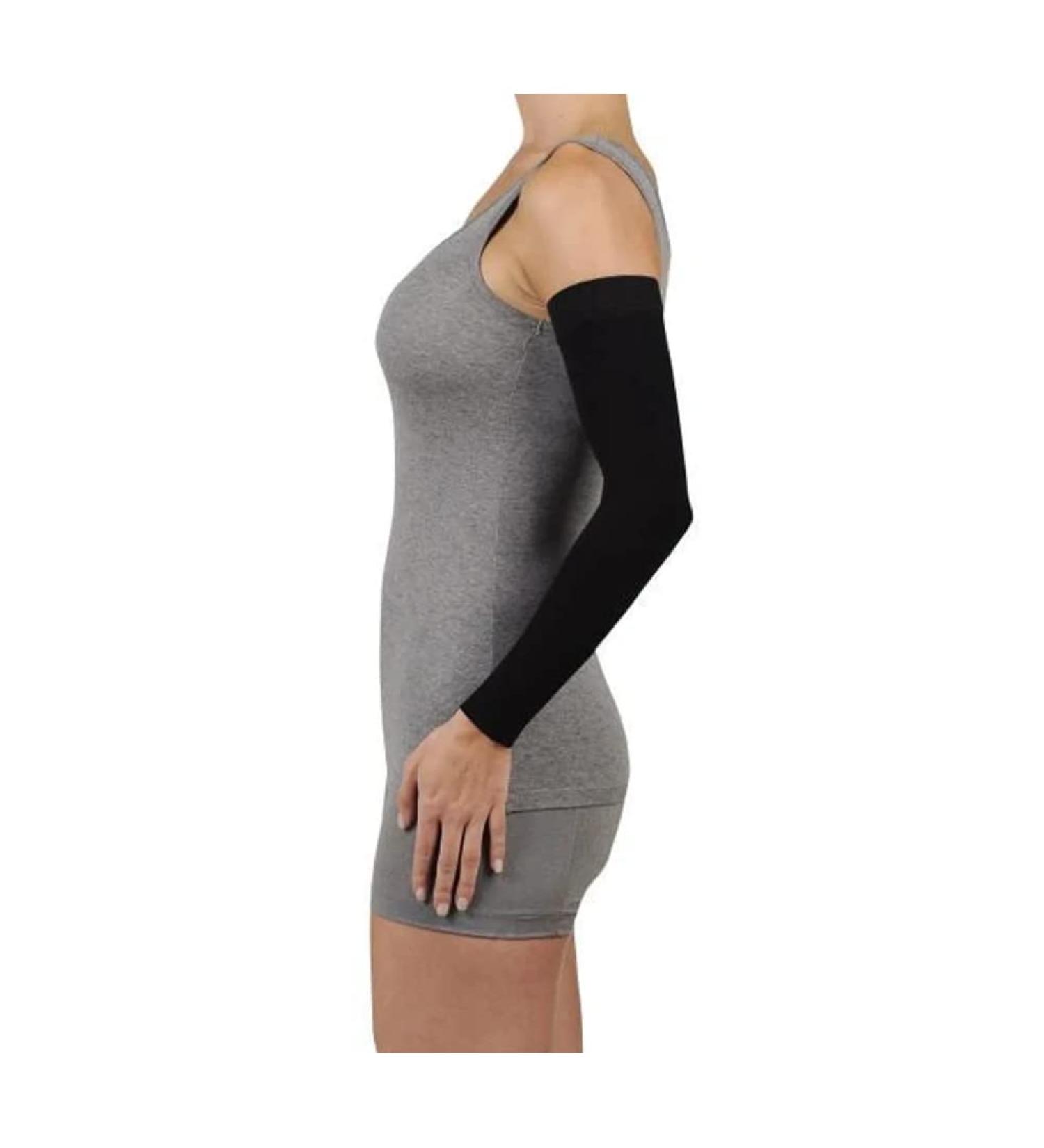 Juzo Soft 2001 Armsleeve for Women | 20-30mmHg Compression | Silicone Top Band | Black | International Shipping - Buy Online on GoSupps.com