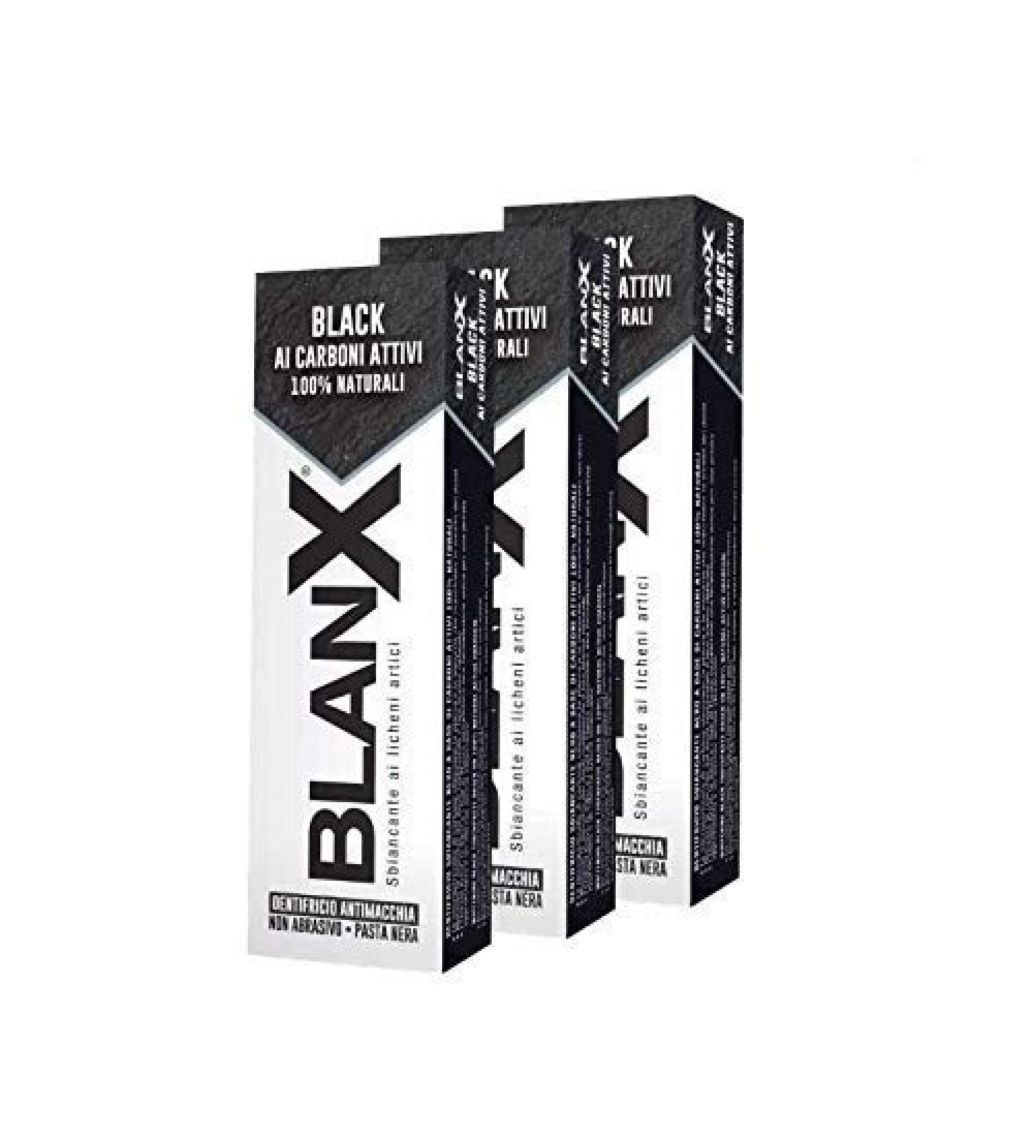 Blanx toothpaste Classic Black toothpaste with activated carbon to lighten of course not grinding for white teeth 75 ml 3 packs 75 ml (3 pack)