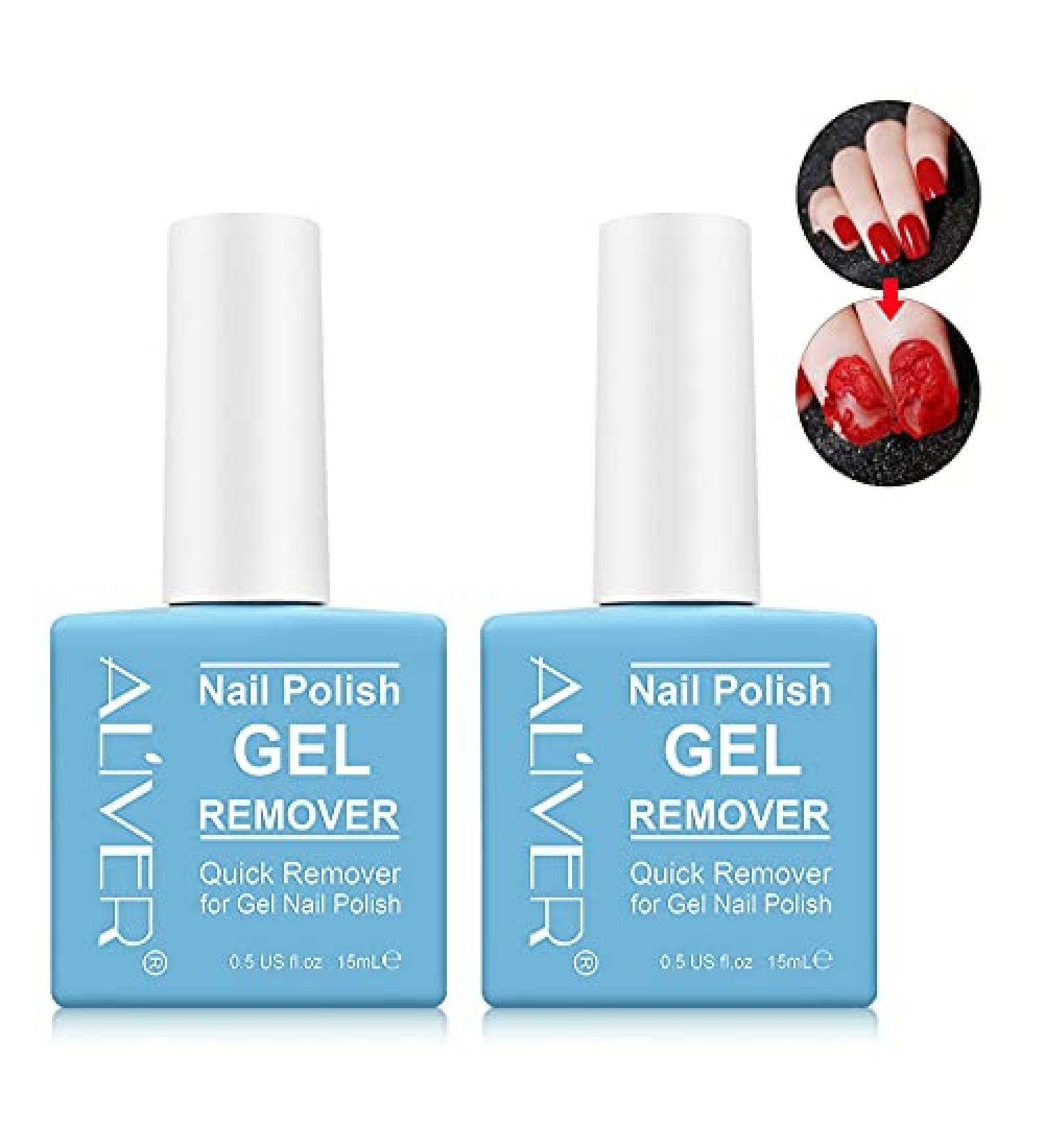 Magic Gel Nail Polish Remover - 2 Pack, Fast & Easy Removal in 2-5 Minutes, No Foil Needed, Non-Irritating Formula, 0.5 Fl Oz (Pack of 2) - Buy Online on GoSupps.com