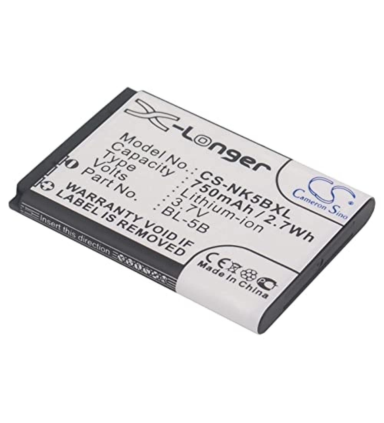 Replacement Battery for Rollei 10050 10051 10052 10053 Sportsline 60 & 80 - 750mAh/3.7V | International Shipping Available - Buy Online on GoSupps.com