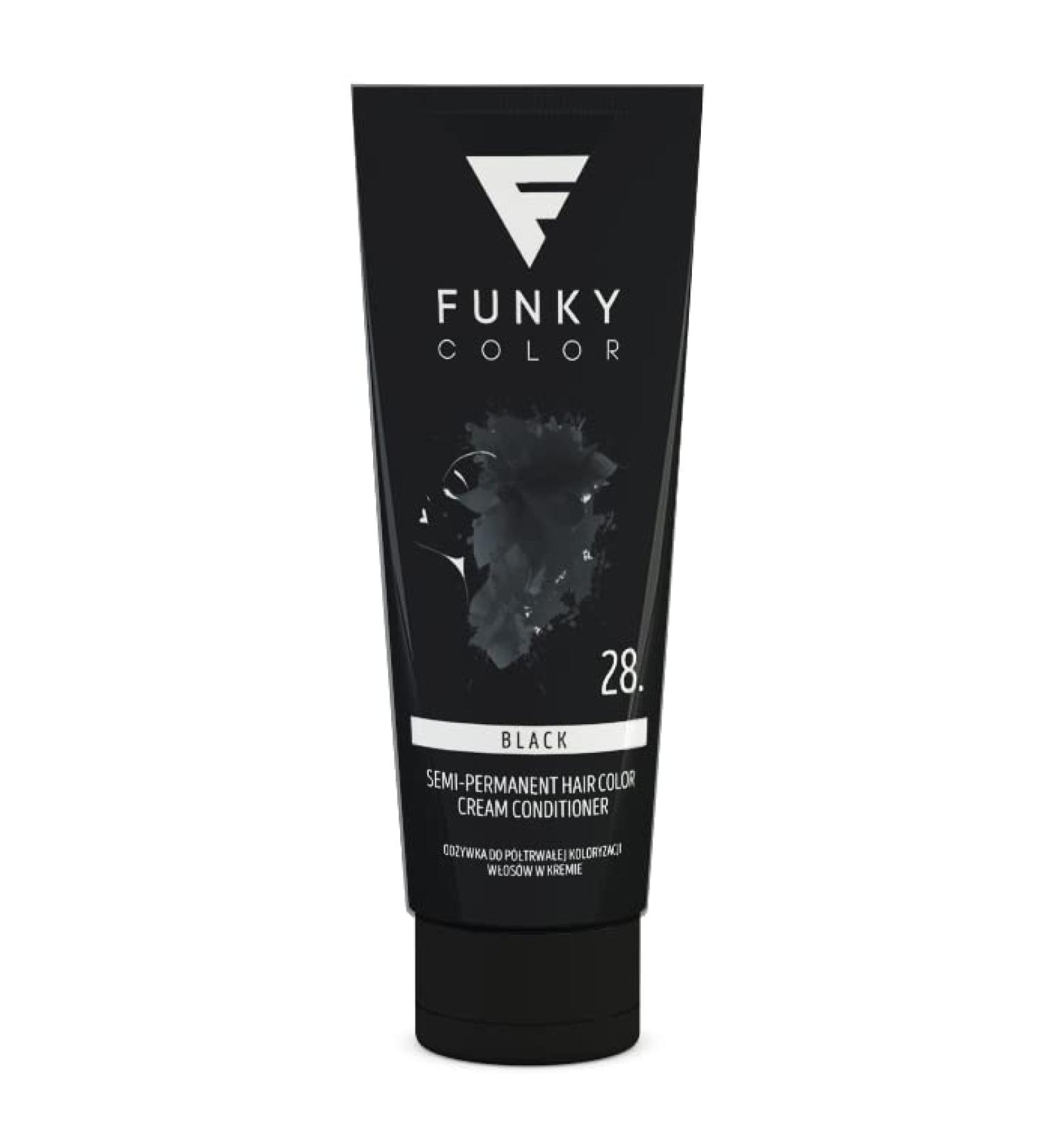 Funky Color Black 28 - Semi-Permanent Hair Color | 28 Vibrant Shades | International Shipping Available - Buy Online on GoSupps.com