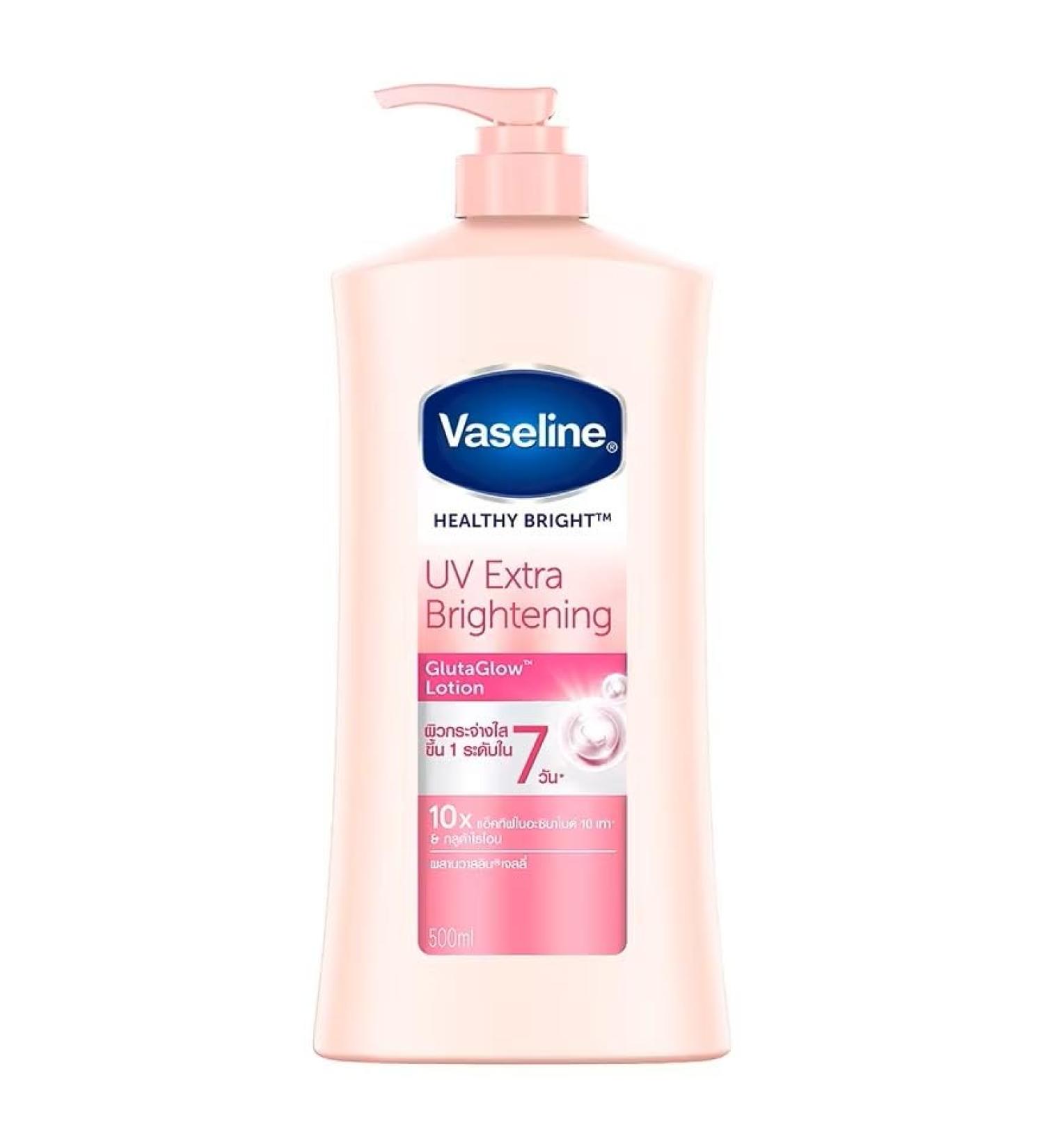 Vaseline Healthy Bright UV Extra Brightening Gluta Glow Body Lotion 500ml - Buy Online on GoSupps.com