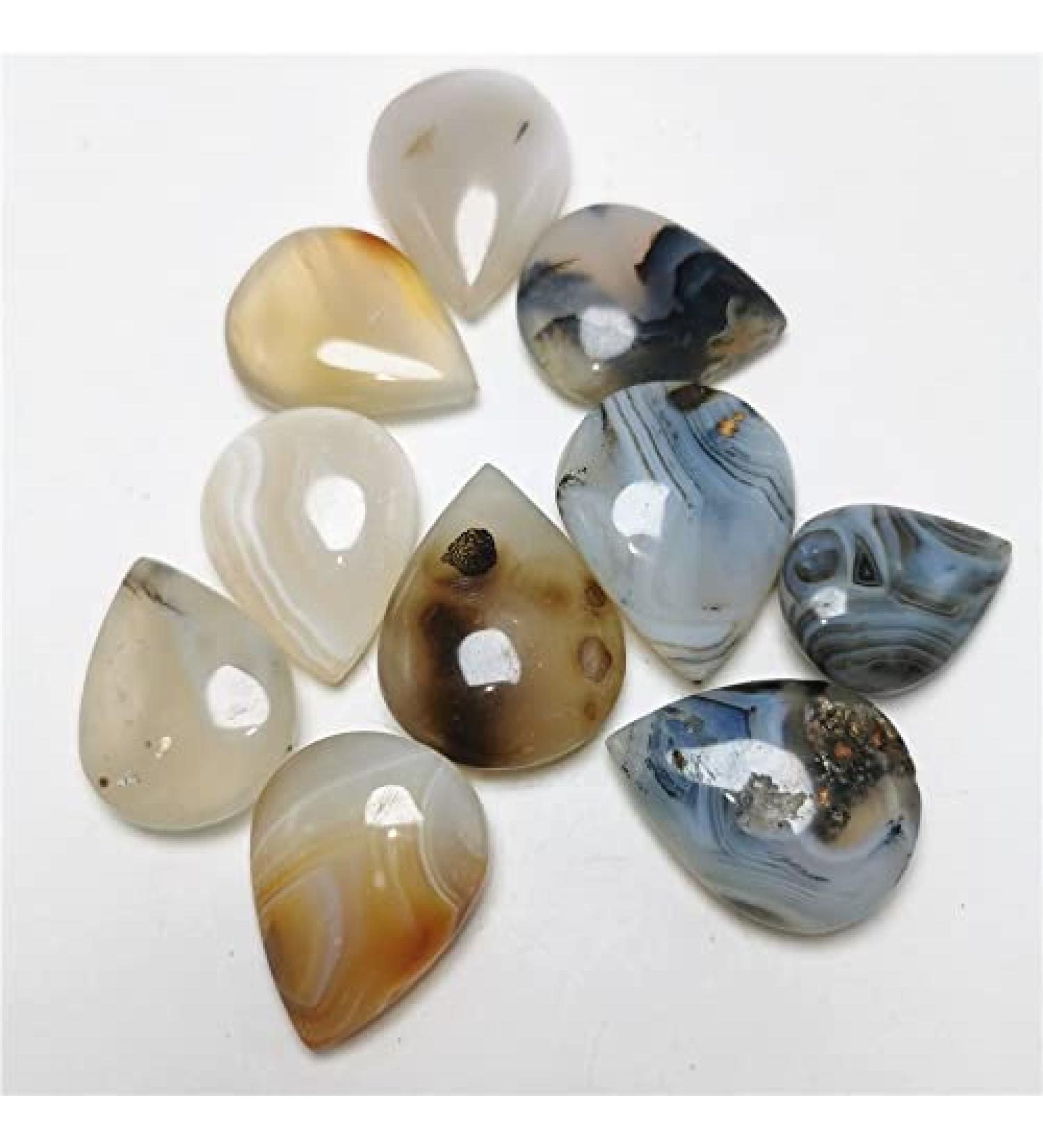 Crystal Rough Crystal 10 Pieces Natural Gemstone Power Stone Carving Jewelry Shape Pendant Quartz Crystal Gift Reiki Agate Suitable for Home Office Decoration - Buy Online on GoSupps.com