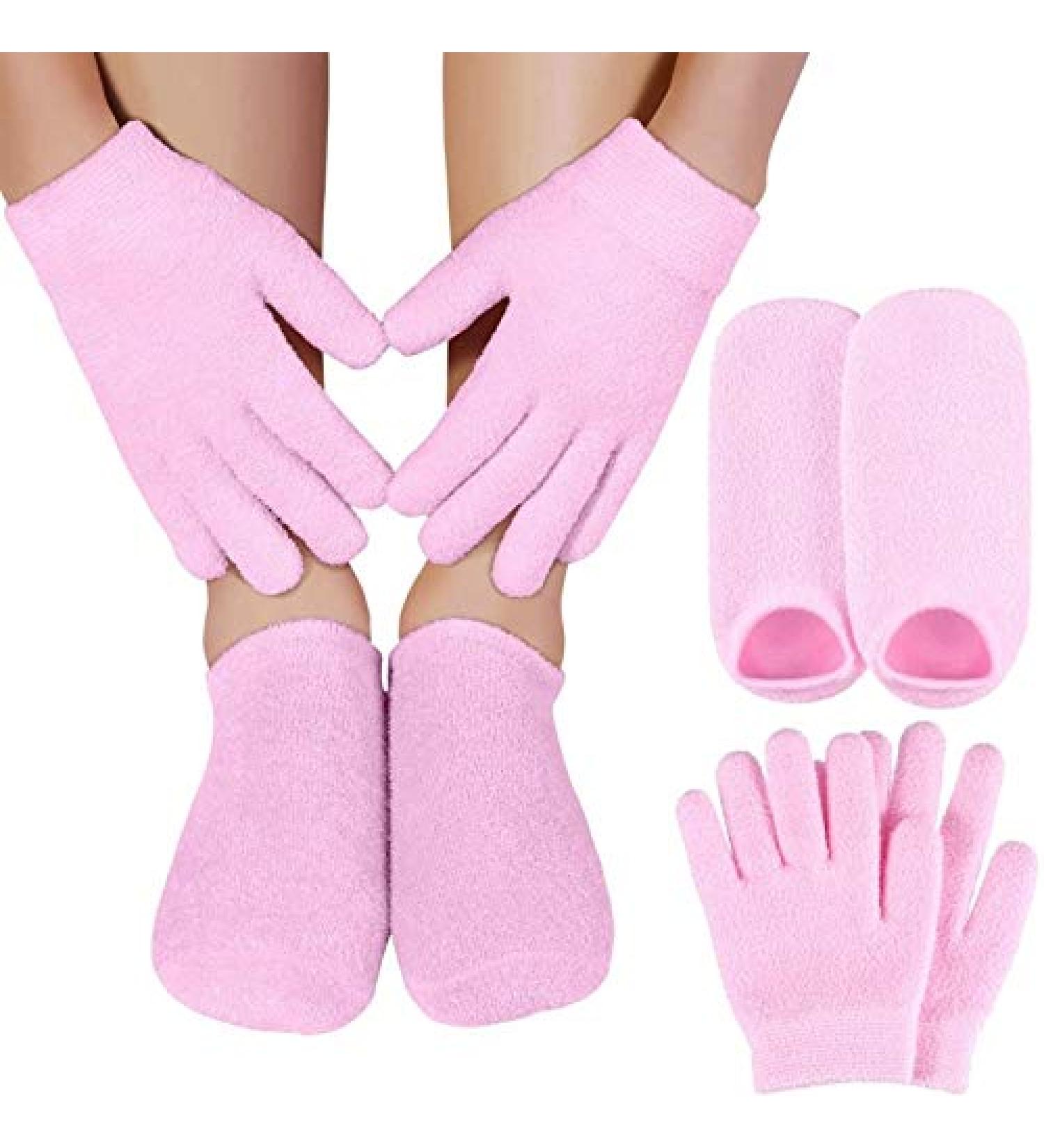 Buy Spa Socks & Gel Gloves Set | Moisturizing Cotton Spa Treatment for Hands & Feet Hydrate & Whiten Skin - Buy Online on GoSupps.com