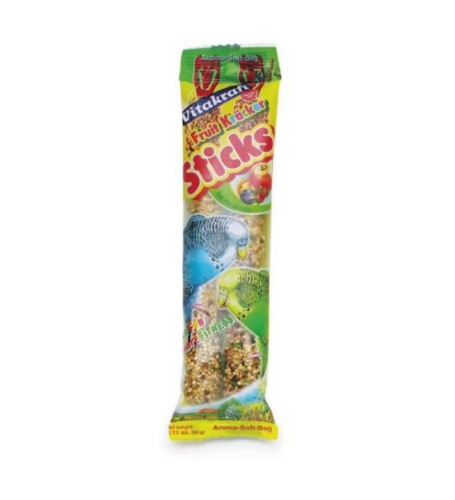 2 Budgie Fruit Sticks Treat - Vitakraft 60g (TP)(VITBFS)