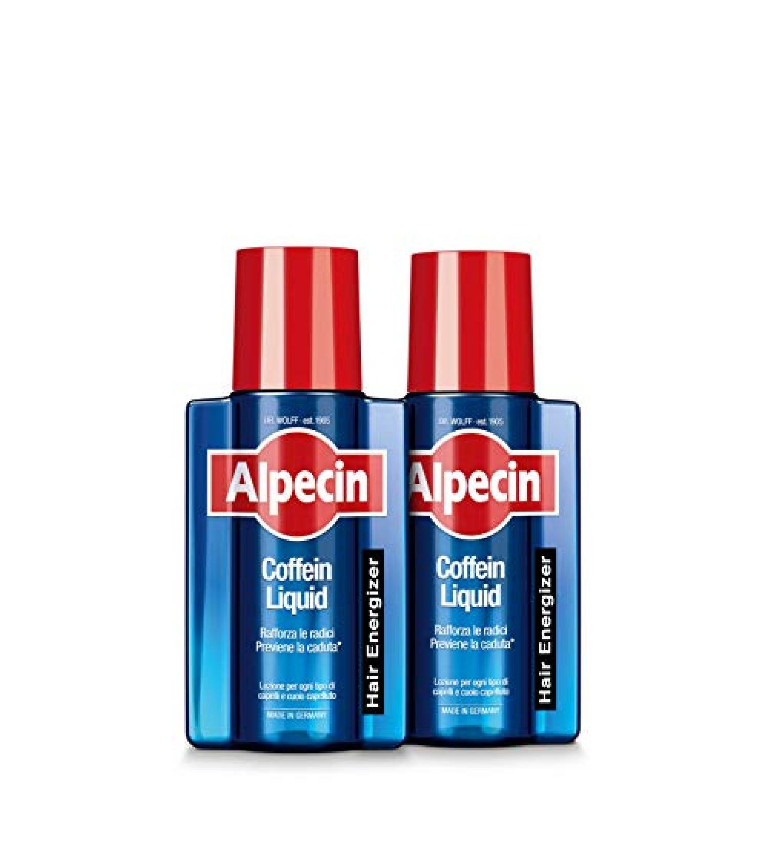  Alpecin Alpecin Coffein Liquid 2 x 200ml | Men's Anti-Loss Lotion for Natural Hair Growth | Products for Natural Hair Growth | Alpecin Lotion for Men Hair - Buy Online on GoSupps.com