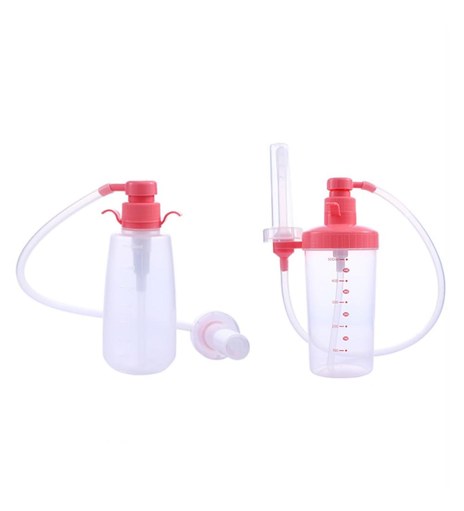 Hmxseu Vaginal Shower & Enema - Removable 350ml Silicone Intimate Shower Pump for Anal Rinsing & Cleaning - Transparent Syringe for Comfortable Use - Buy Online on GoSupps.com