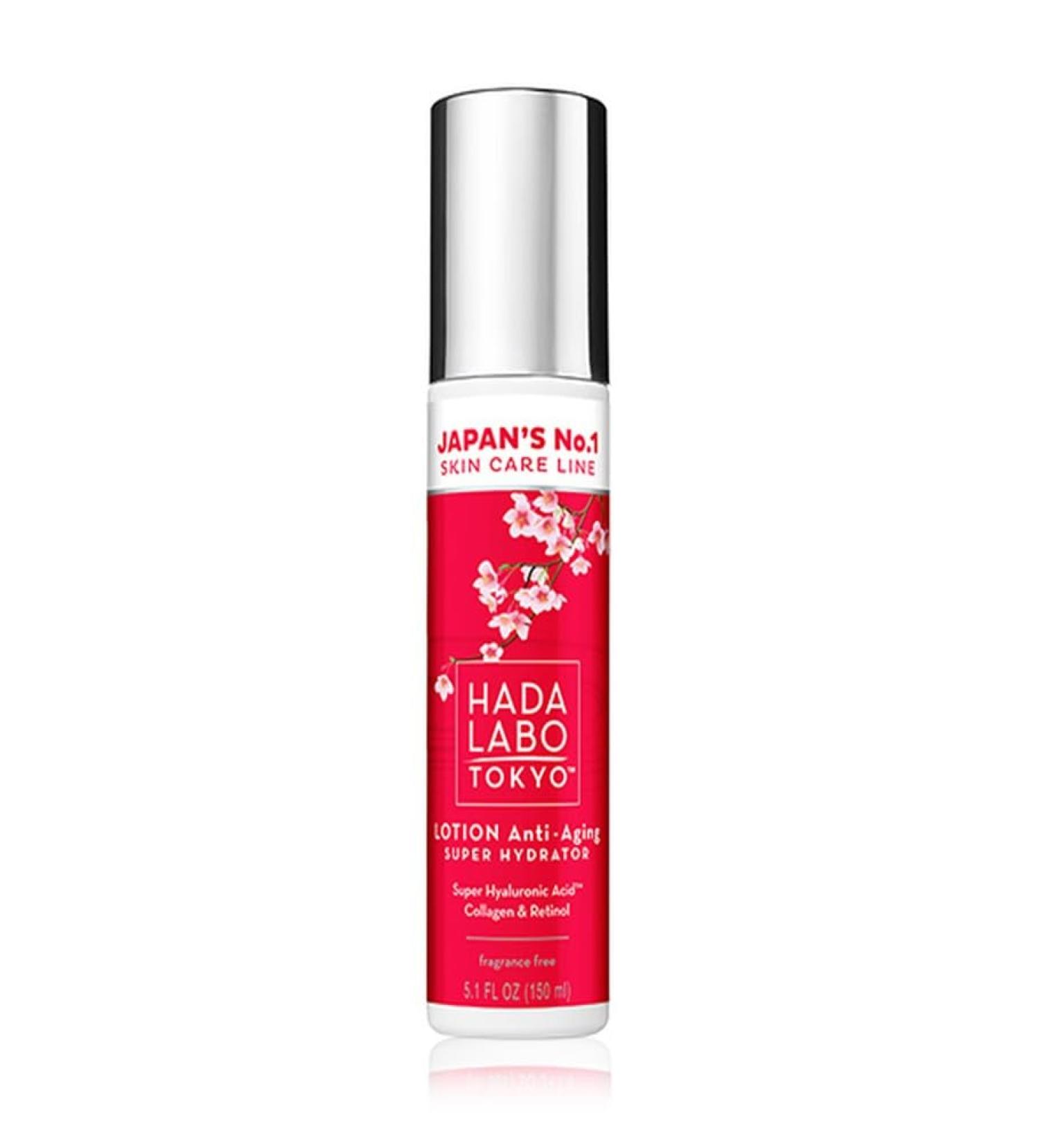 Hada Labo Tokyo Face Lotion Women with collagen and hyaluronic acid 150 ml - Face Lotion Women with Retinol - Efficient Face Lotion Women for Mature Haut 40+ - Anti -fold Face Serum