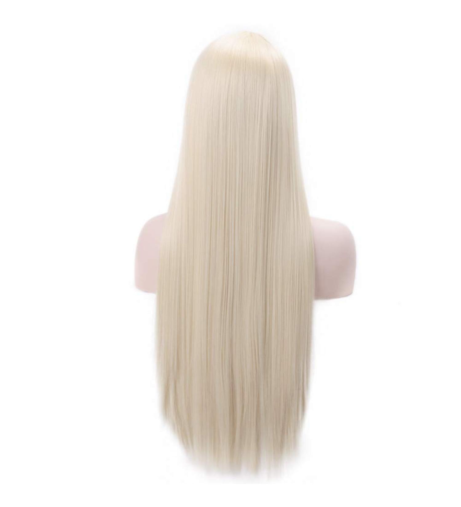 HBINGBING 13X4 Long Straight Synthetic Lace Front Wigs 60 Blonde/Black/Pink Heat Resistant Wigs With Natural Part Wig for Women 613