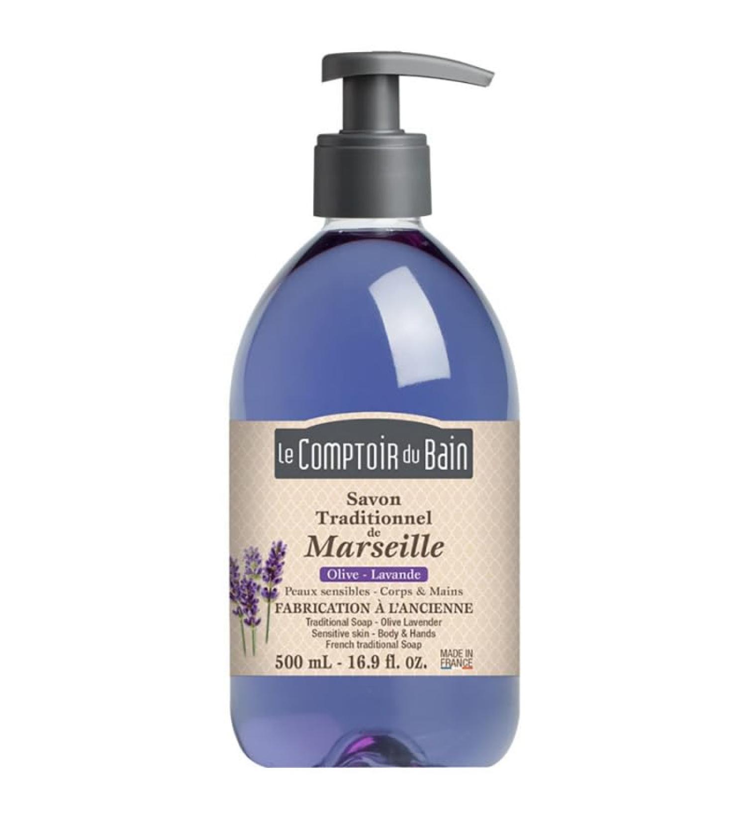 Le Comptoir du Bain Le Comptoir du Bain Marseille Soap Olive Lavender Extra Mild 500ml