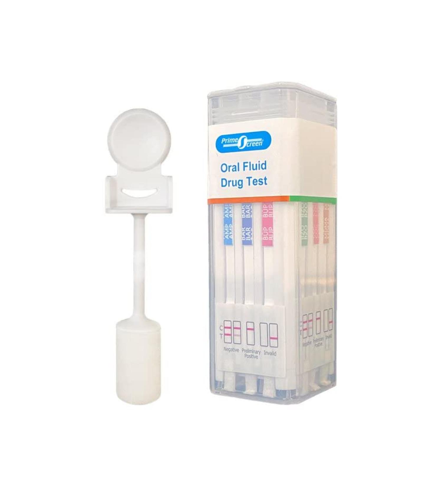 10 Panel Saliva Oral Fluid Test Kit for Workplace & Insurance Use | AMP BAR COC MDMA MET MTD OPI OXY PCP THC | E&I Exempt | Prime Screen 1 Pack - QODOA-10106 - Buy Online on GoSupps.com