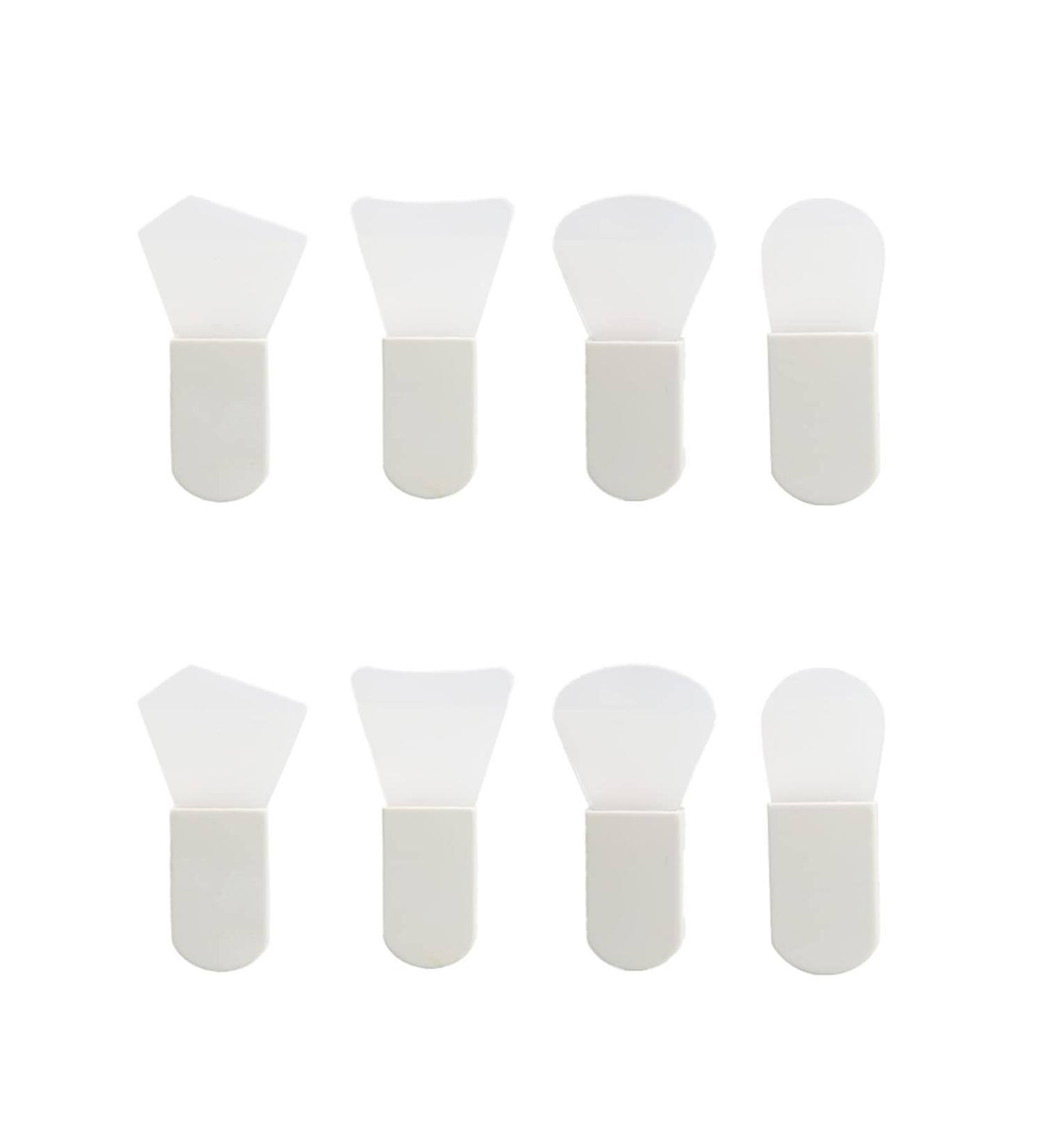TEONEI Mini Silicone Face Mask Brushes | Short Handle Mud Facial Applicator | 8Pcs Facial Beauty Tool for Flawless Skin - Buy Online on GoSupps.com