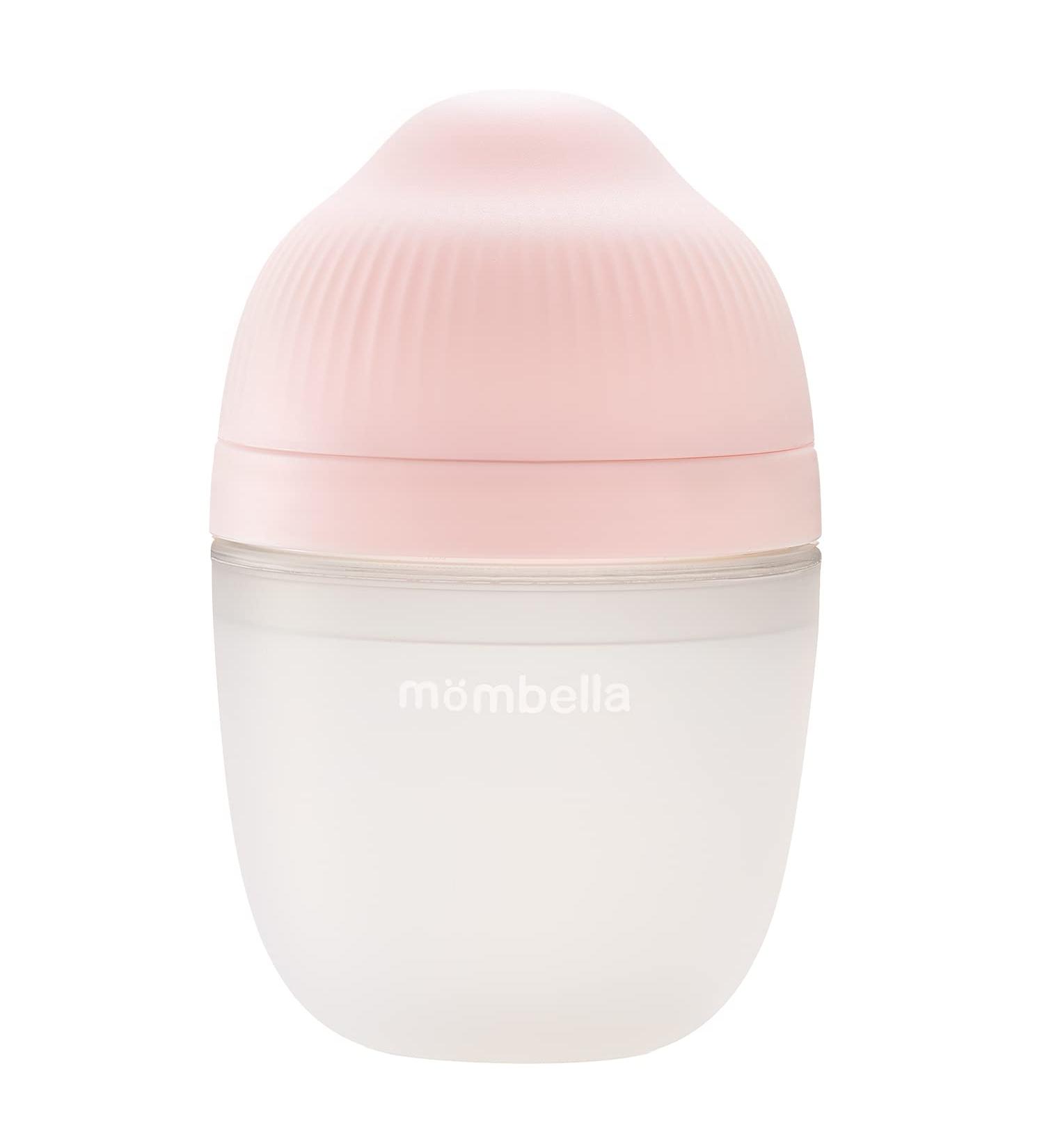 Mombella Soft Silicone Baby Bottle for Breastfeeding Babies 6+ Months - Anti-Colic, BPA & Phthalate Free (Old Rose, 7 oz) - Buy Online on GoSupps.com