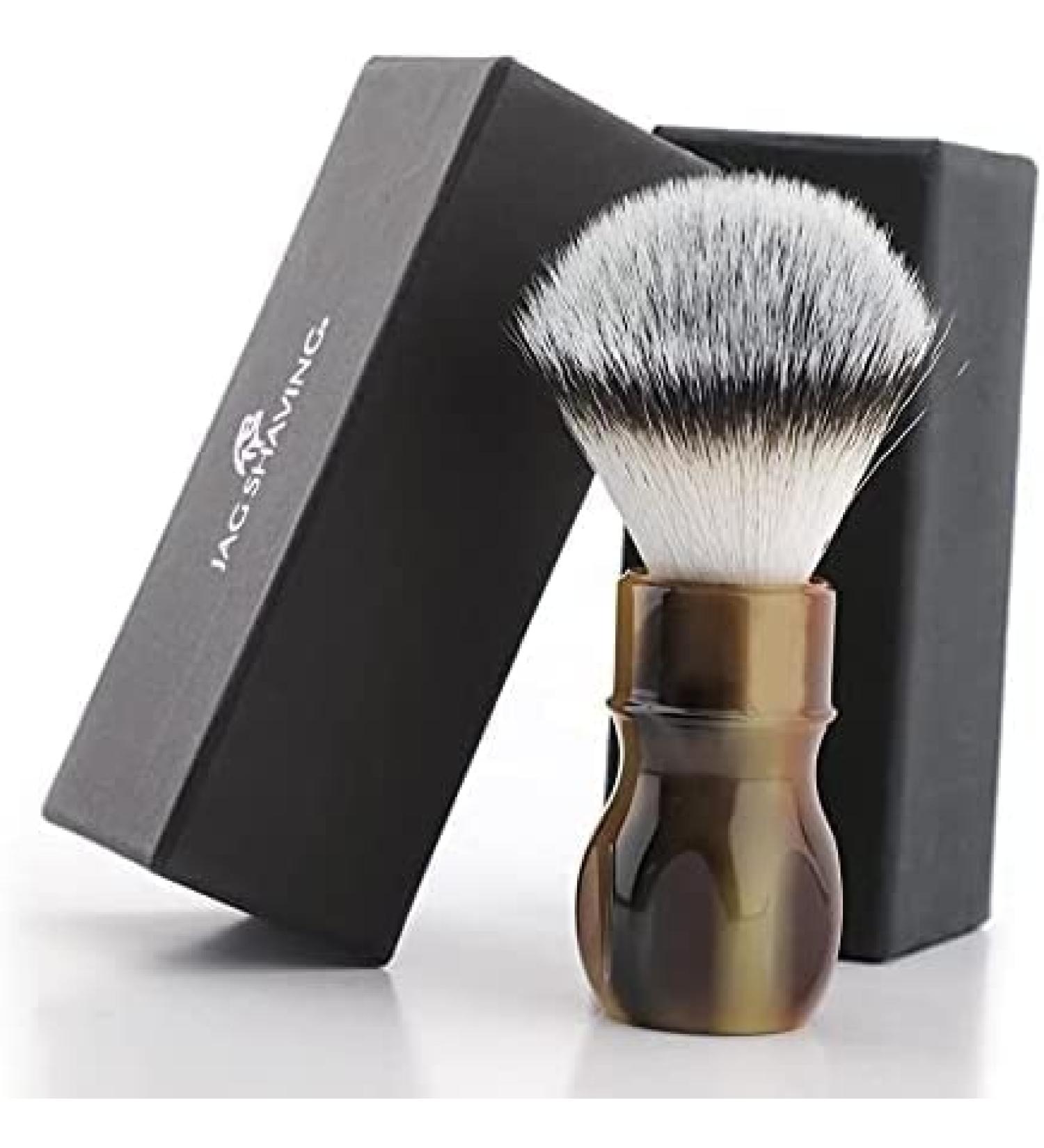 Silver Tip Synthetic Shaving Brush for Men Eco-Friendly Vegan and Durable Synthetic Shaving Brush