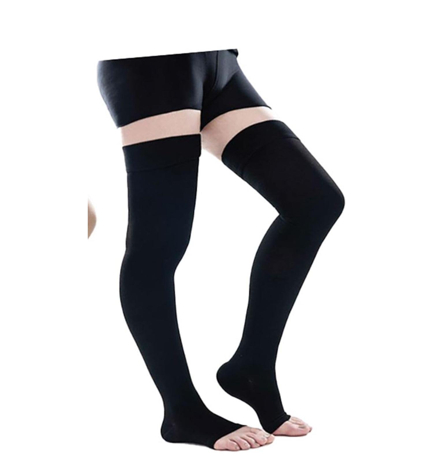 GPAR Premium Medical Compression Stockings - Open Toe Class 2 23-32 mmHg for Varicose Veins Edema Leg Pain - Unisex Black - Buy Online on GoSupps.com