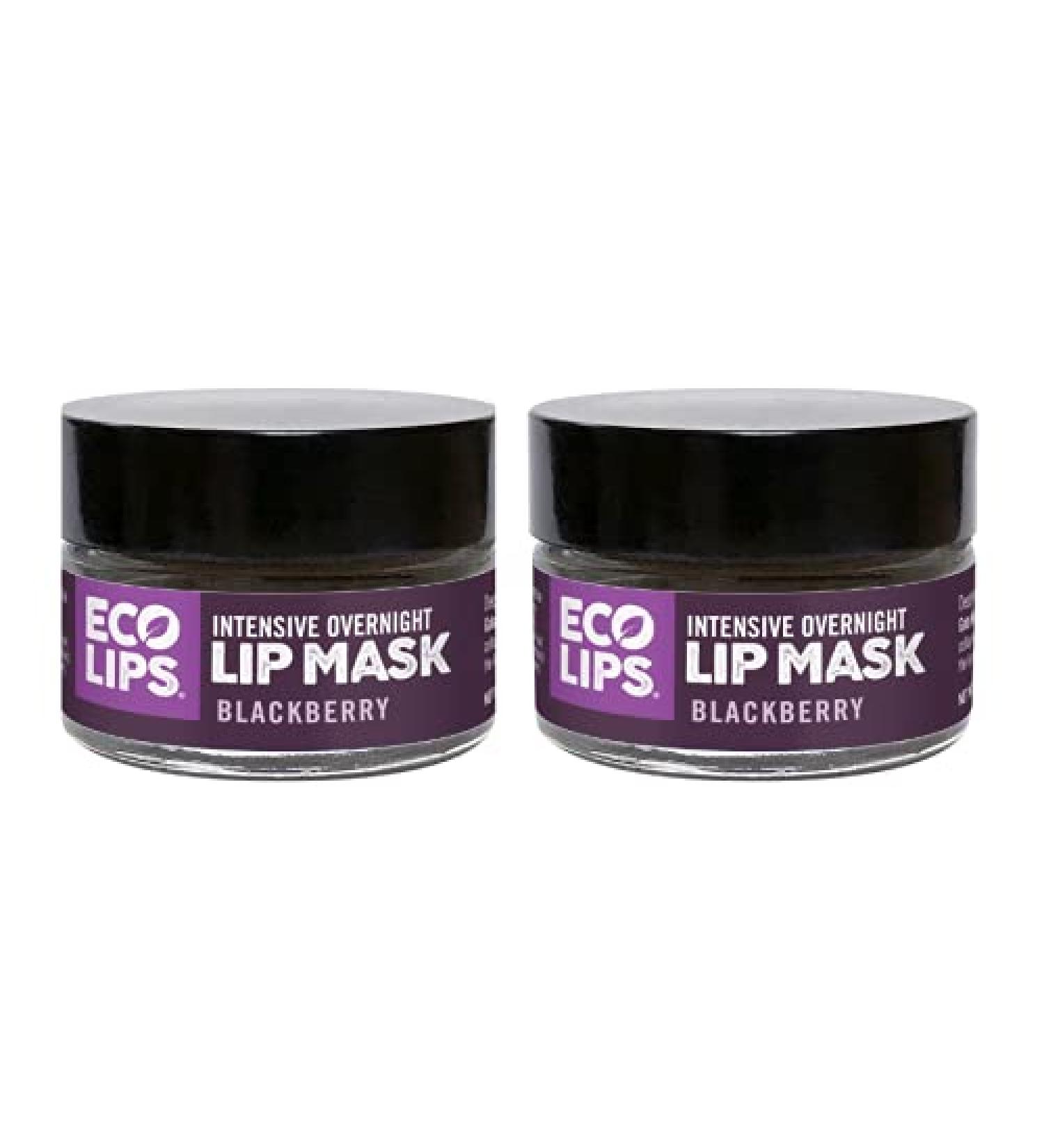 Eco Lips Blackberry Intensive Overnight Lip Mask 2-pack | Repair & Restore Dry, Cracked, Chapped Lips | USDA Organic & Cruelty-Free | Made in USA - Buy Online on GoSupps.com