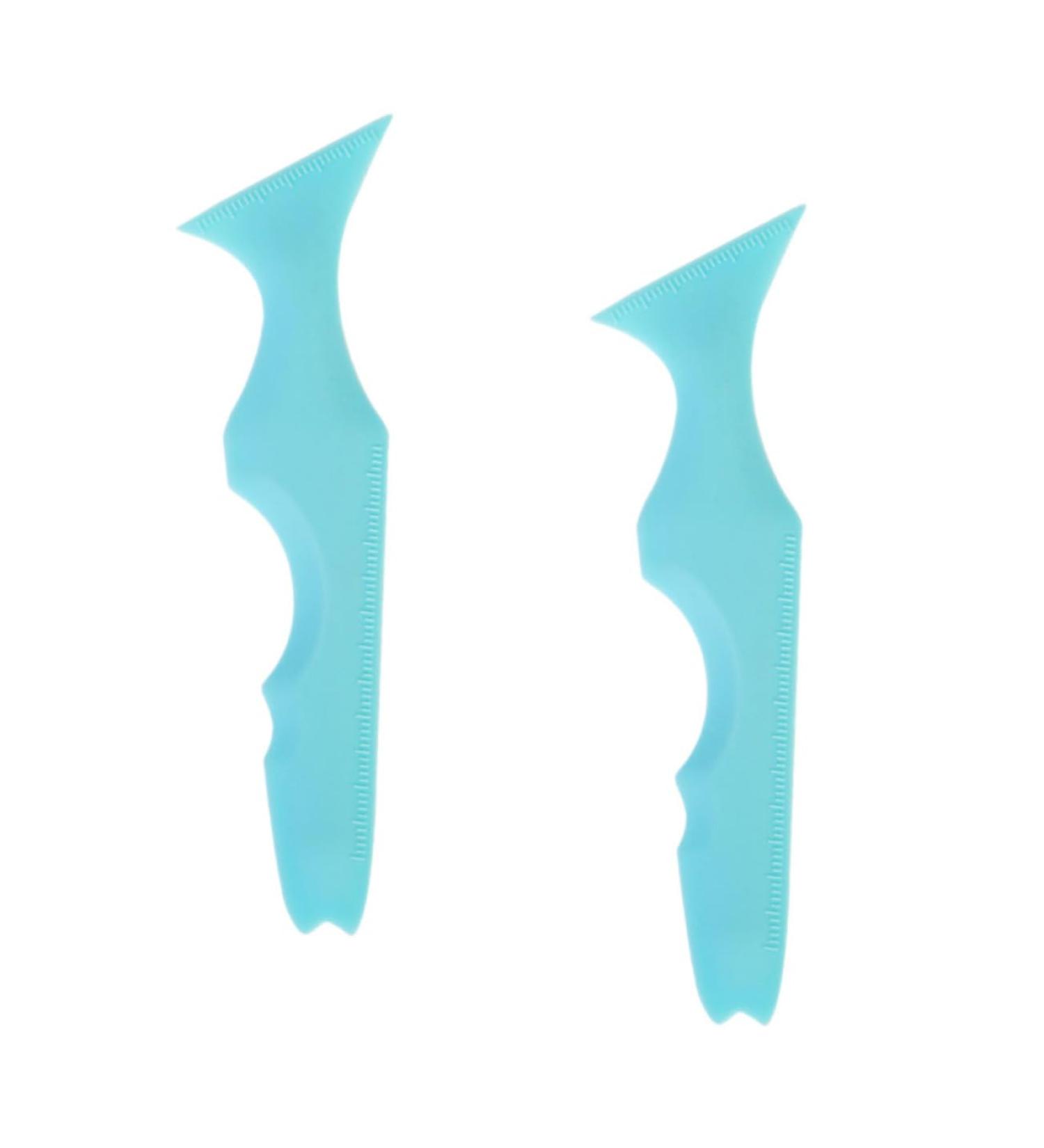 jojofuny 2pcs Silicone Beauty Ruler Lash Applicator Tool Eyeliner Guide Stencils Silicone Board Make up - Buy Online on GoSupps.com