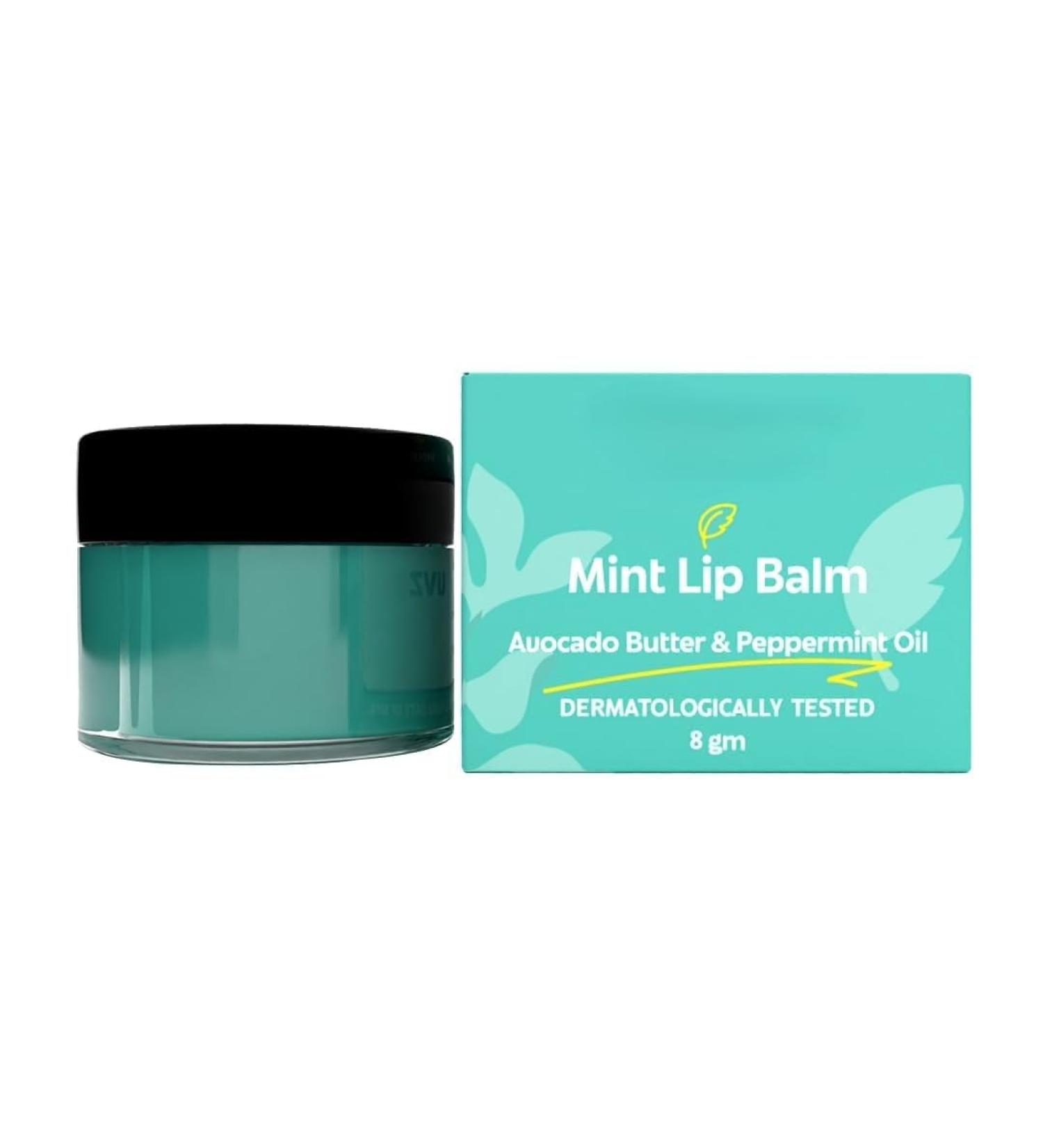 Naturals Mint Lip Balm Cucumber + Kokum Butter Refreshing and Hydrating For Men & Women 8 gm Vegan No Chemicals. - Buy Online on GoSupps.com
