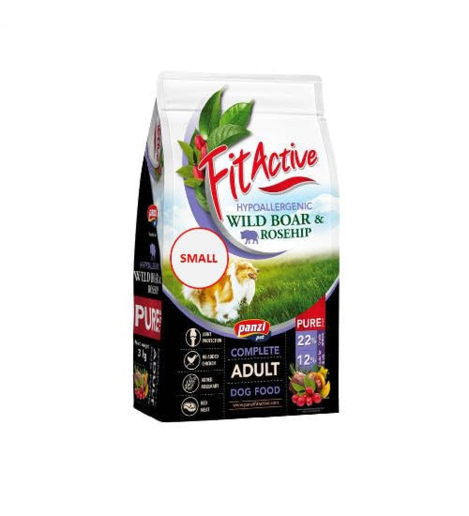 Pure - Wild Boar SMALL - Hypoallergenic Dog Food - Chicken/Wheat Free - Wild Boar Flavor - Small Breeds - 3 kg - Buy Online on GoSupps.com