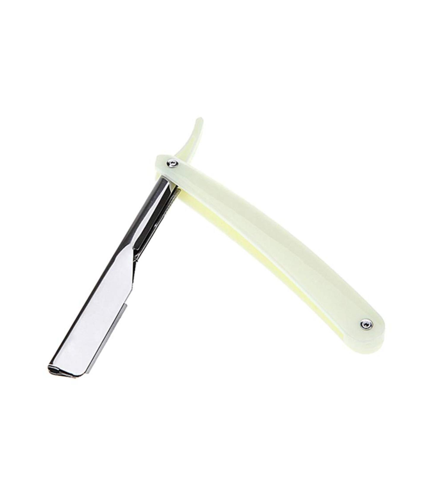 Barber Edge Steel Razor - Vintage Folding Metal Razor for Men (White) | Premium Quality & Precision Shaving Tool - International Shipping Available - Buy Online on GoSupps.com