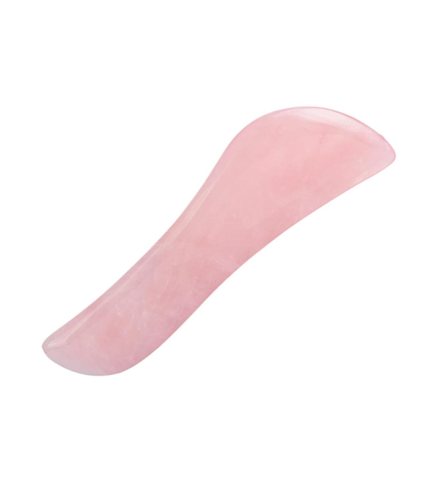 1pc Jade Gua Sha Scraper - Scraping Massage Tools for Facial & Body Care | Rose & Hibiscus Stone Beauty Roller | Spa Board 11.5*3cm - Buy Online on GoSupps.com