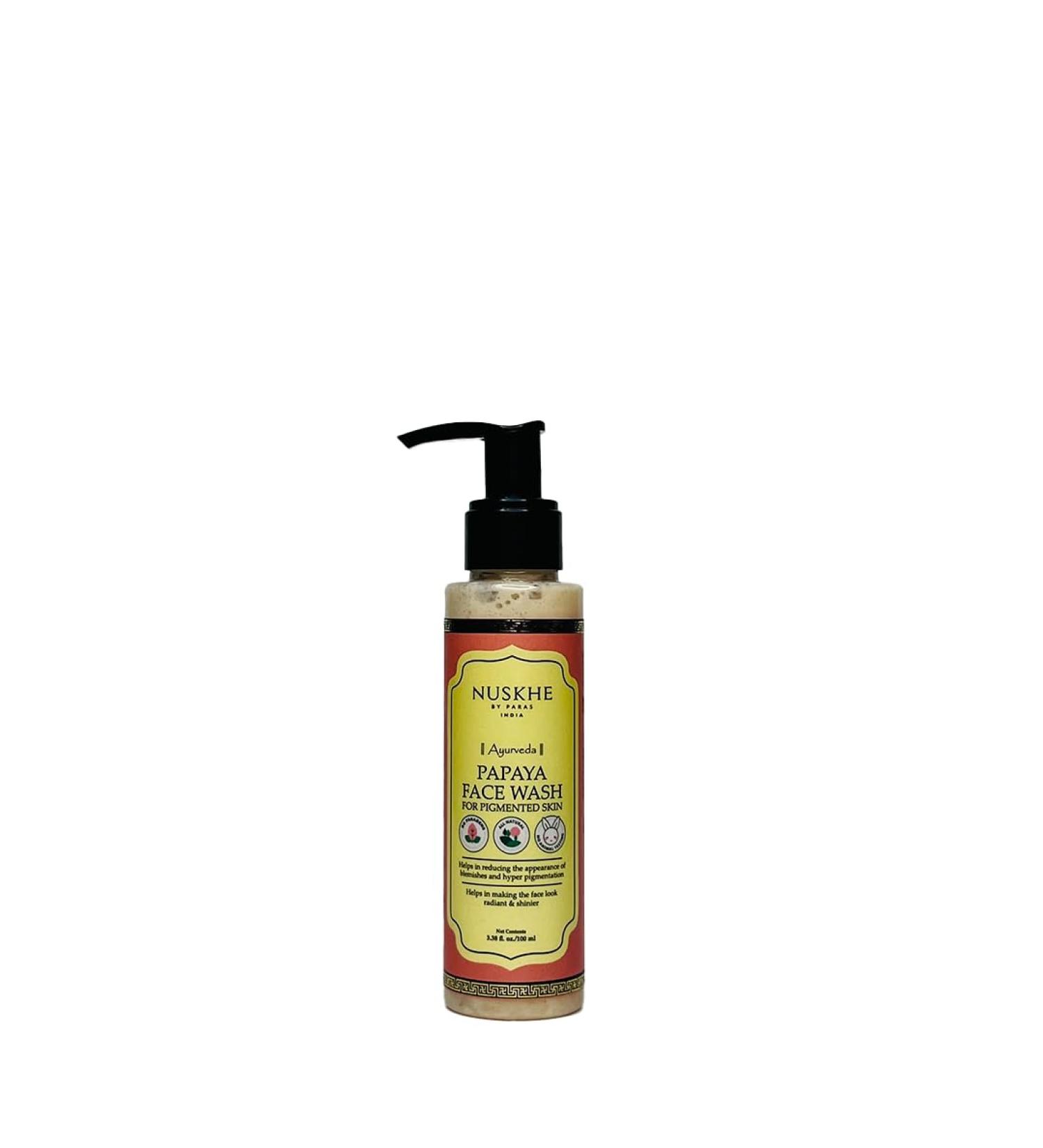 Ayurveda Papaya Face Wash For Pigmented Skin | 3.38 fl.oz.| 100 ml |