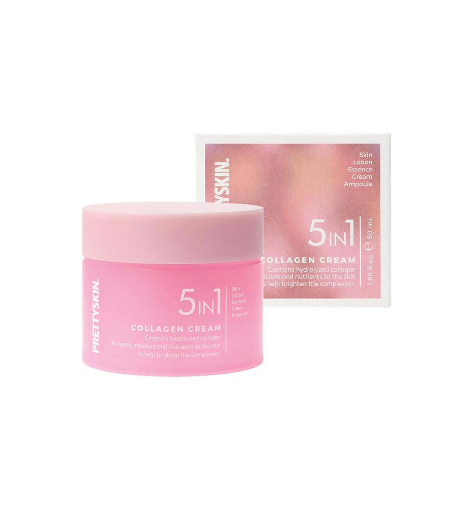 PRETTYSKIN Daily 5-in-1 Cream-Skincare for radiant complexion 1.69fl.oz. (Collagen) - Buy Online on GoSupps.com