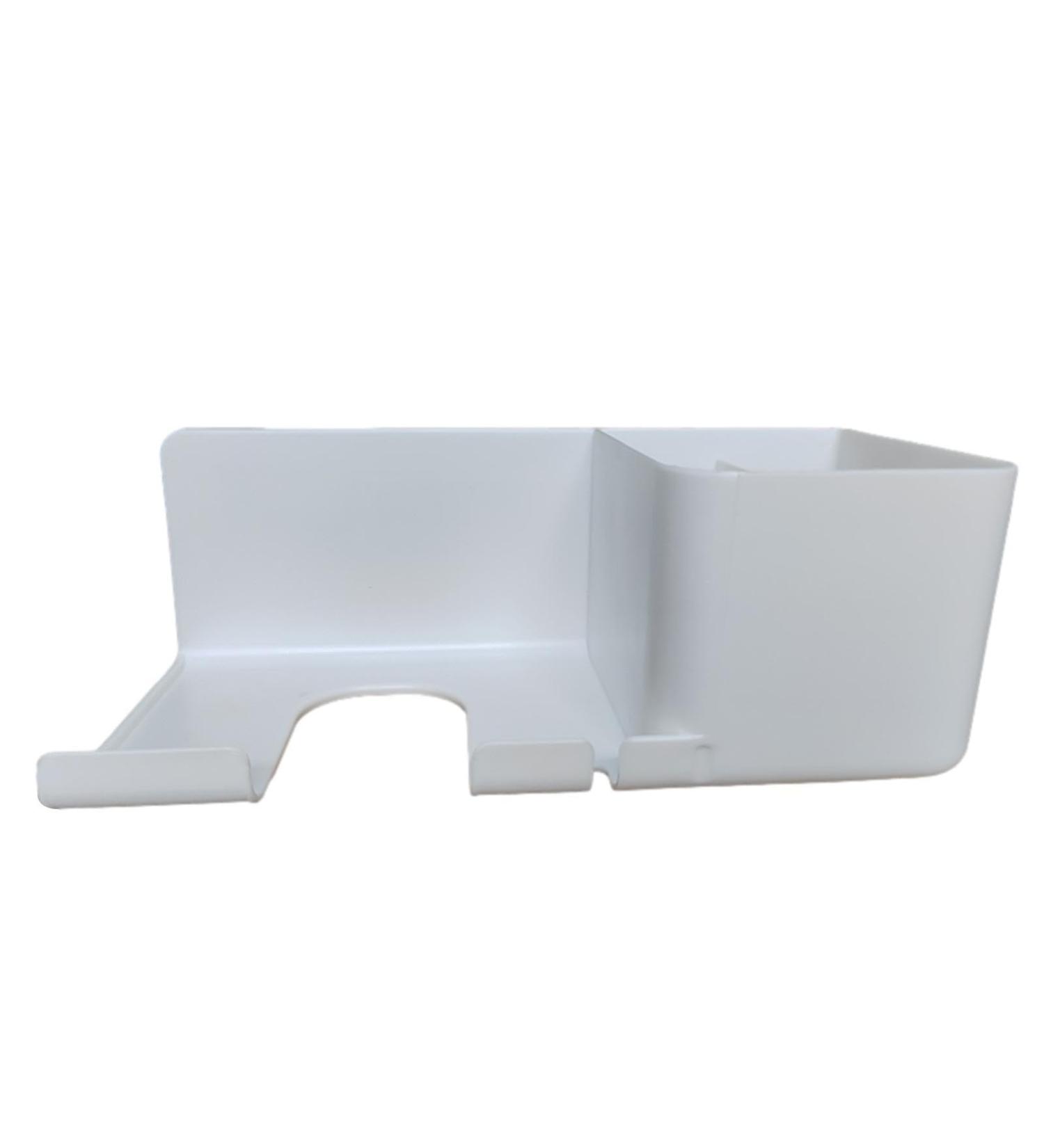 Hair Dryer Organizer | Adhesive Hair Dryer Hanger Blow Dryer Holder | Mark Hair Styling Care Tool Organizer with 3 Compartment and Plug Hook for Wall Second Generation Hair Dryer Rack White - Buy Online on GoSupps.com