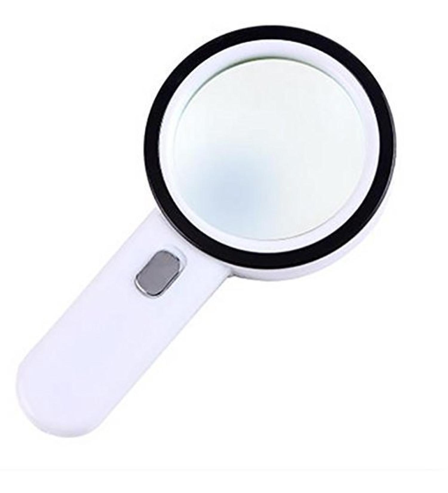 High-Definition Optical with Lamp Reading 30 Times The Large Double-Lens 100MM Antique Hand-held Magnifying Glass Made in China