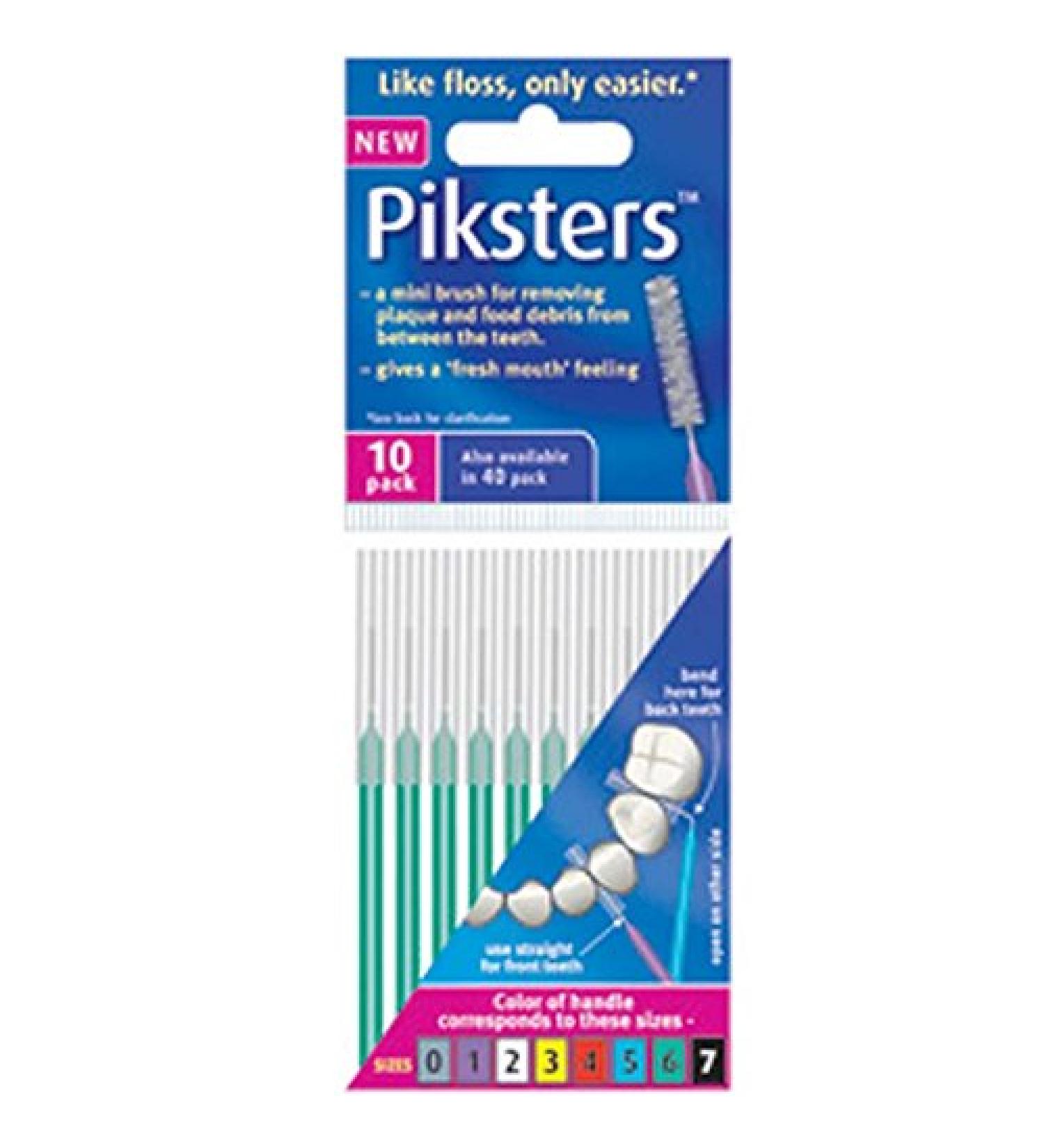 Piksters Interdental Brushes 10 Pack - Green 0.80mm | Best for Oral Hygiene & International Shipping - Buy Online on GoSupps.com