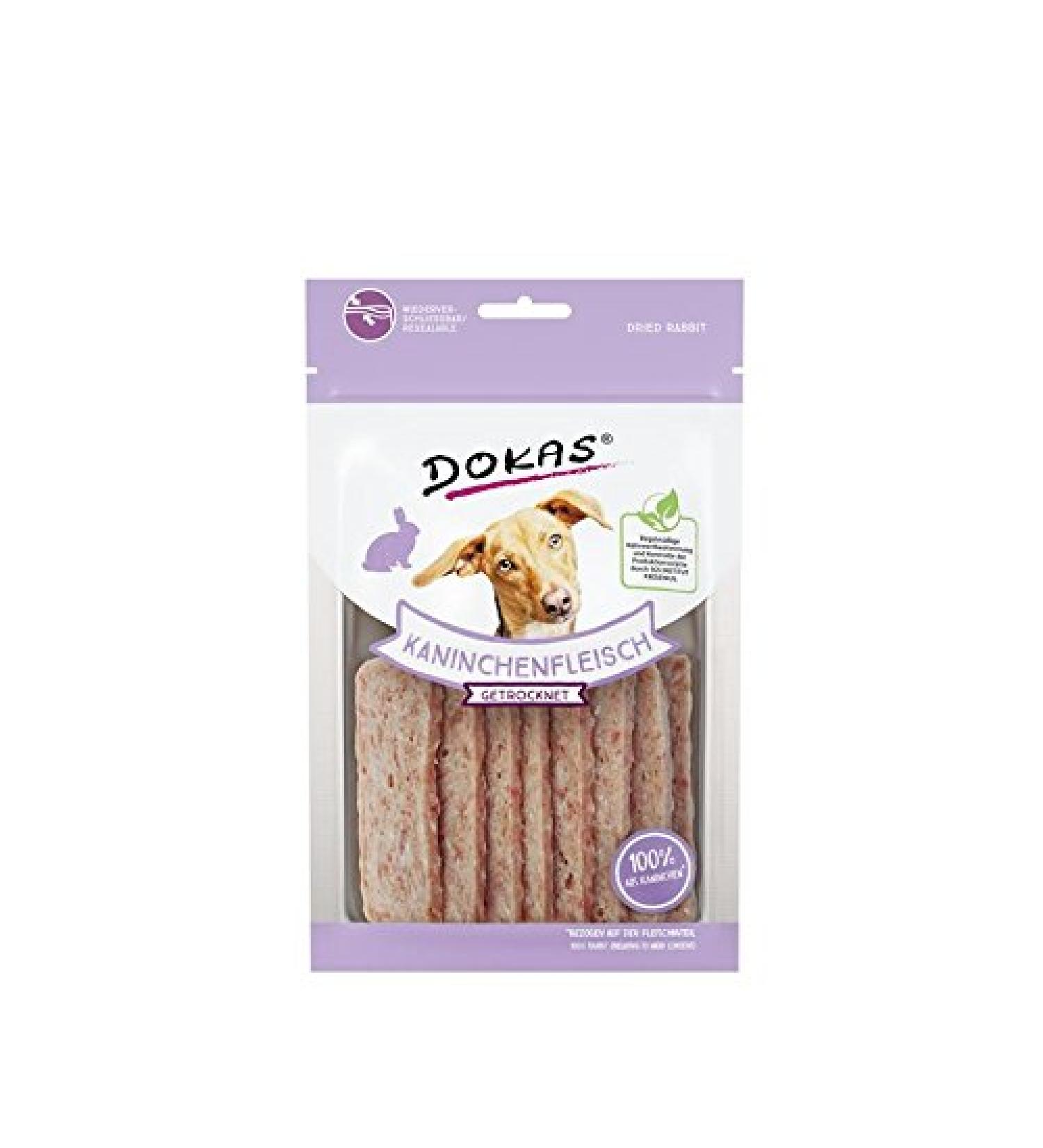 Dokas Dog Snack kaninchenfl. getrockn. | 12 x 70 g Dog Snack