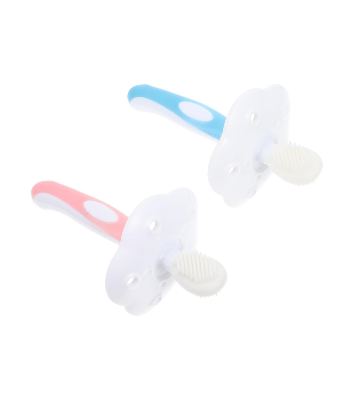 JECOMPRIS Silicone Toothbrush for Kids - Effective Tooth Cleaning Brush & Dental Care Tools (1 Pack Pink) | Essential Accessories for Baby & Child Oral Hygiene - Buy Online on GoSupps.com