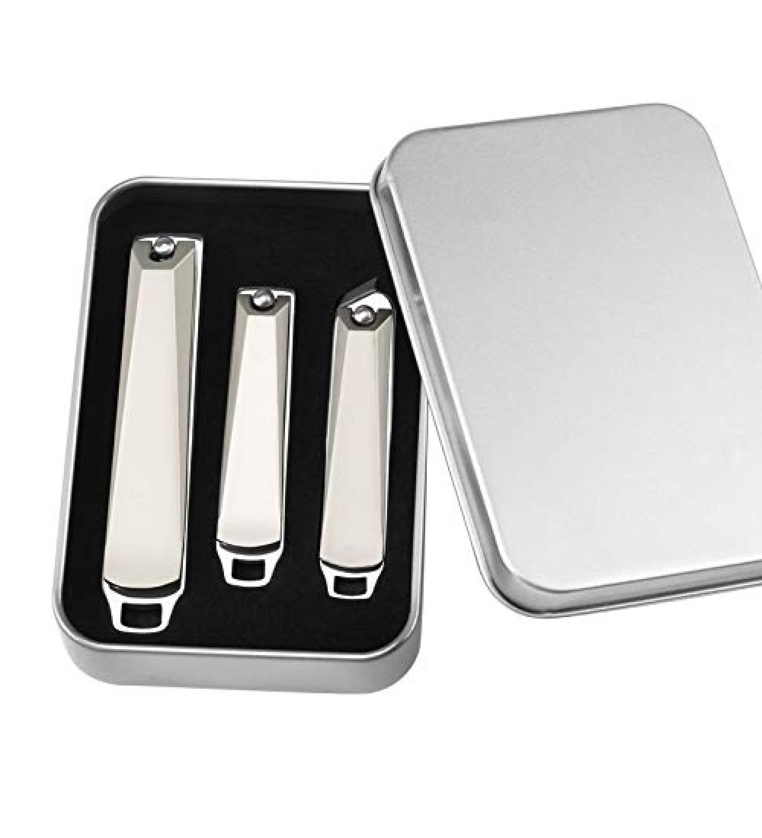 Manicure Set Tools Stainless steel nail clippers three-piece trimming toe nail clippers manicure tool gift set Nail Clippers(Oblique) - Buy Online on GoSupps.com
