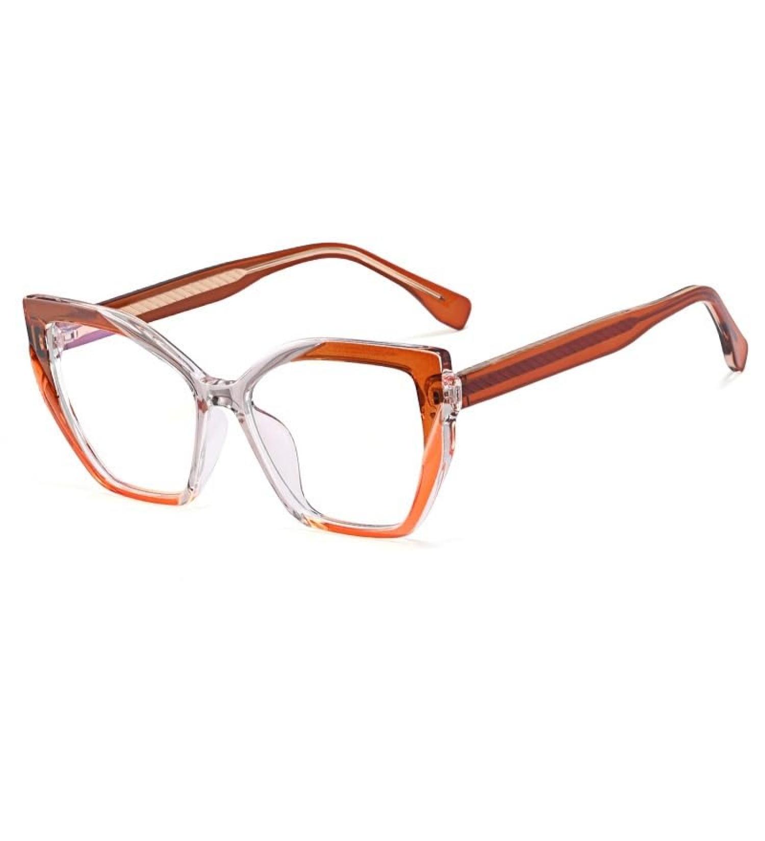 Fuqinqingoz Anti Blue Light Cat Eye Reading Glasses for Women - Rose Color +0.00 Strength - Buy Online on GoSupps.com