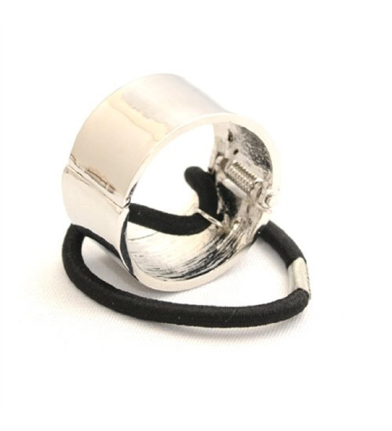 hair wrap cuff silver color hinge ponytail band ring by Boolavard TM