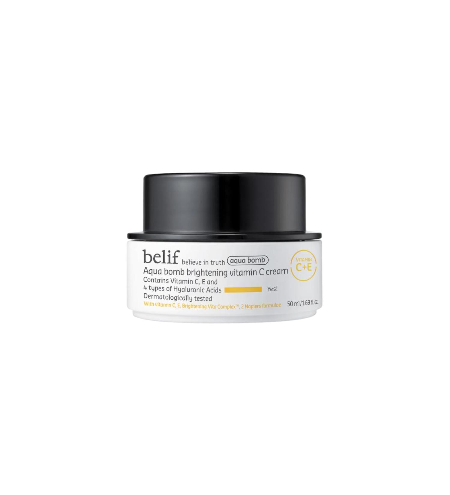 Belif Aqua Bomb Brightening Vitamin C Face Cream - Intense Hydration with Hyaluronic Acid & Vitamin E | Korean Skin Care for All Skin Types - International Shipping Available - Buy Online on GoSupps.com