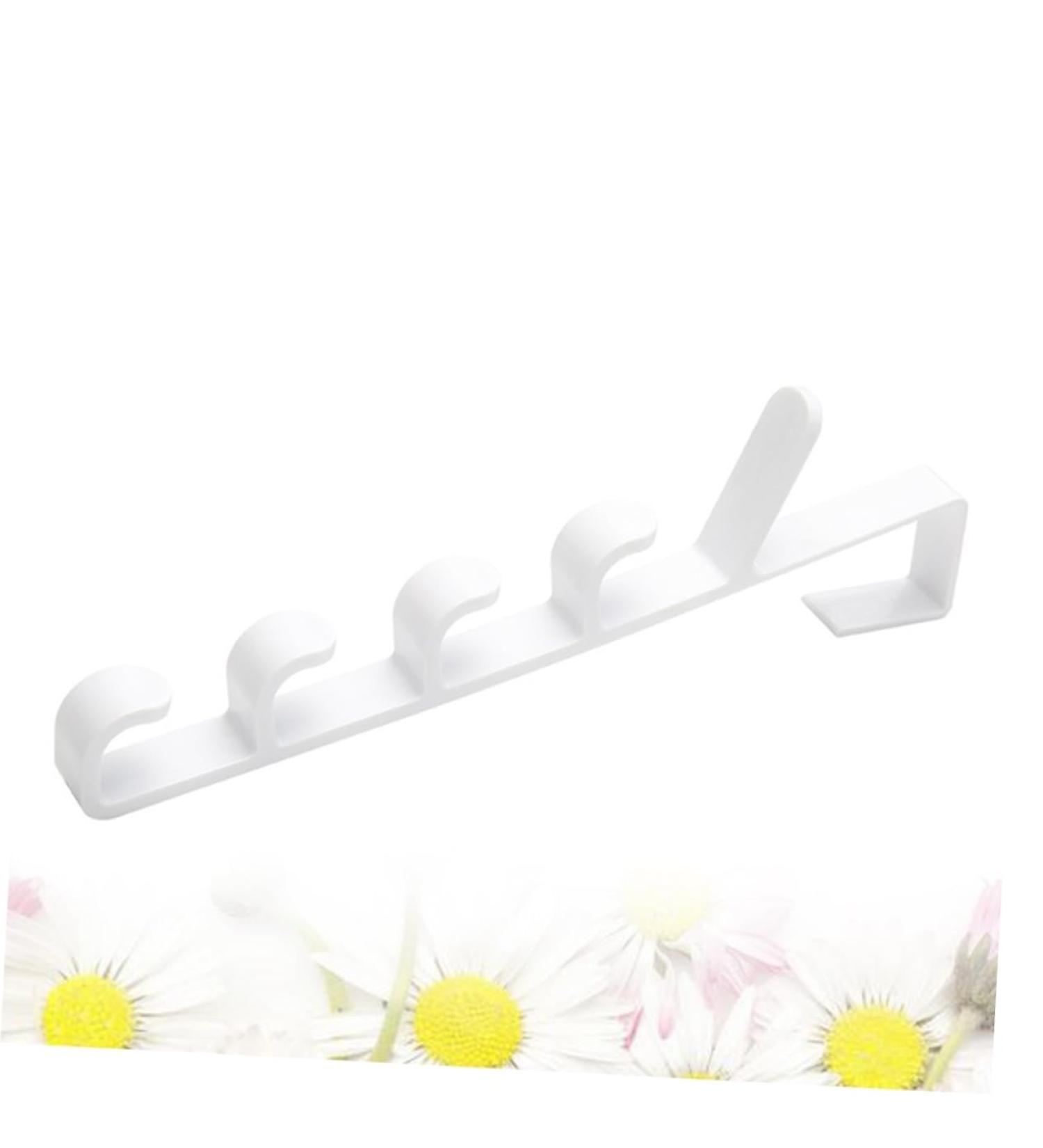 Alipis 3pcs 5 Door Rack Hooks Hat Hangerwhitel The Coat Over Holders Towel Multifunctional Plastic medium White - Buy Online on GoSupps.com