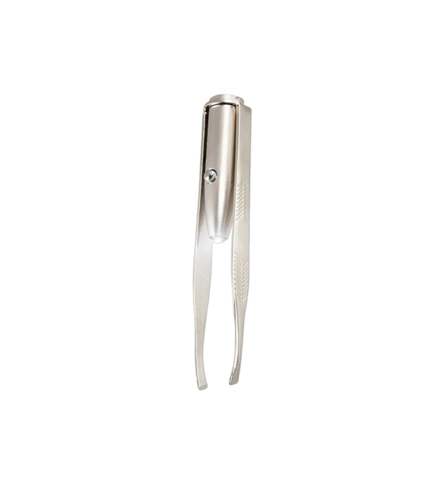 SKISUNO Stainless Steel Led Eyebrow Tweezer Led Light Eyelash Tweezer Eyebrow Hair Removal Tweezer Lash Tweezer - Buy Online on GoSupps.com
