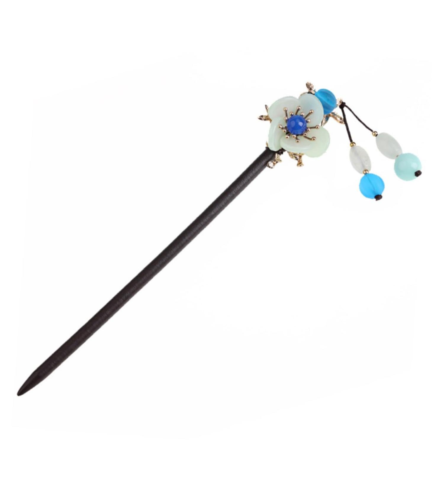 minkissy 1pc Updo Hairpin Hair Stick Pin Hair Chopsticks Retro Hairpin Bun Hair Clip Curly Hair Stick Chinese Hair Sticks Vintage Hairpin Jade Hair Stick The Flowers Wooden Stone Flower - Buy Online on GoSupps.com