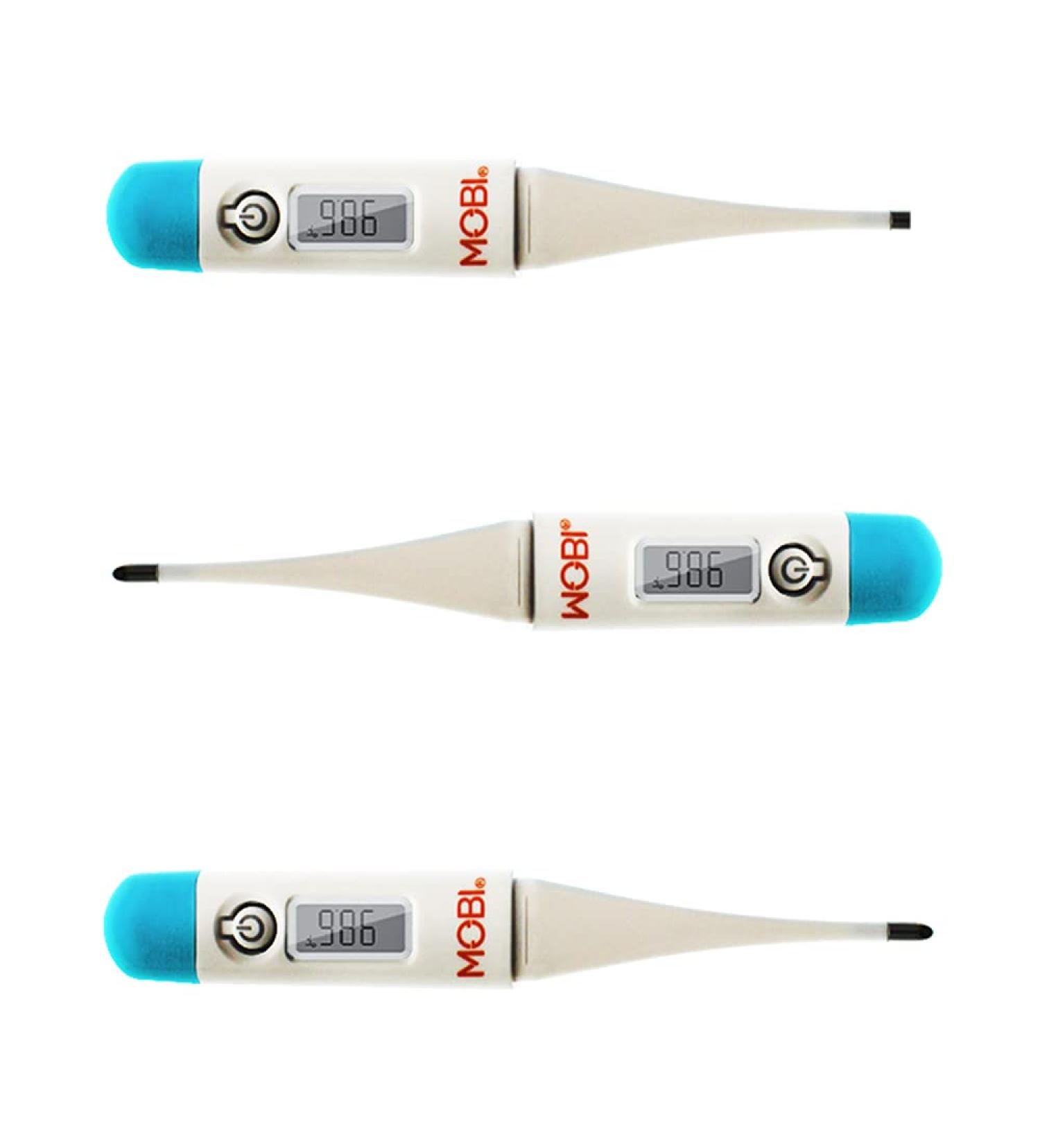 Mobi Digital Health Thermometer 3-Pack - Oral, Underarm & Rectal Thermometer for Adults & Kids - Fast & Accurate Temperature Reading for Fever Detection - Buy Online on GoSupps.com