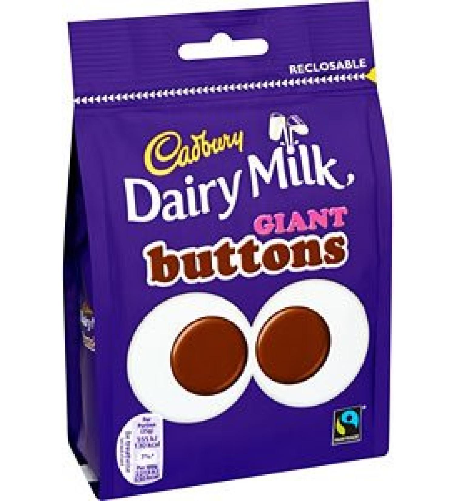  Cadbury Cadbury 119G Giant Buttons - Pack of 6 - Buy Online on GoSupps.com