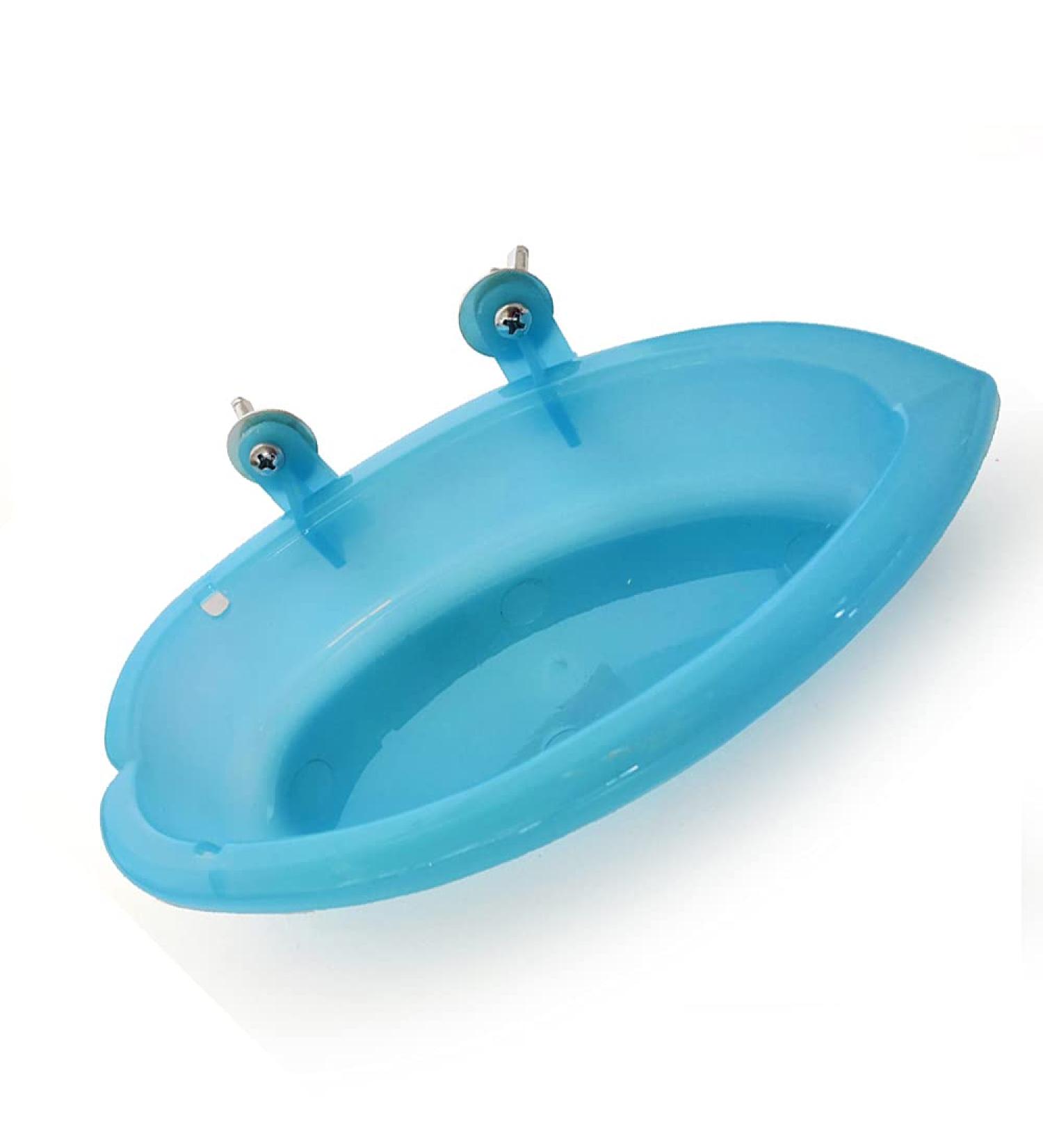 NA Bird Bath Tub Plastic Bird Bath Toy Bird Cage Accessories Food Feeder for Pet Parrot Parakeet Cockatiel - Buy Online on GoSupps.com