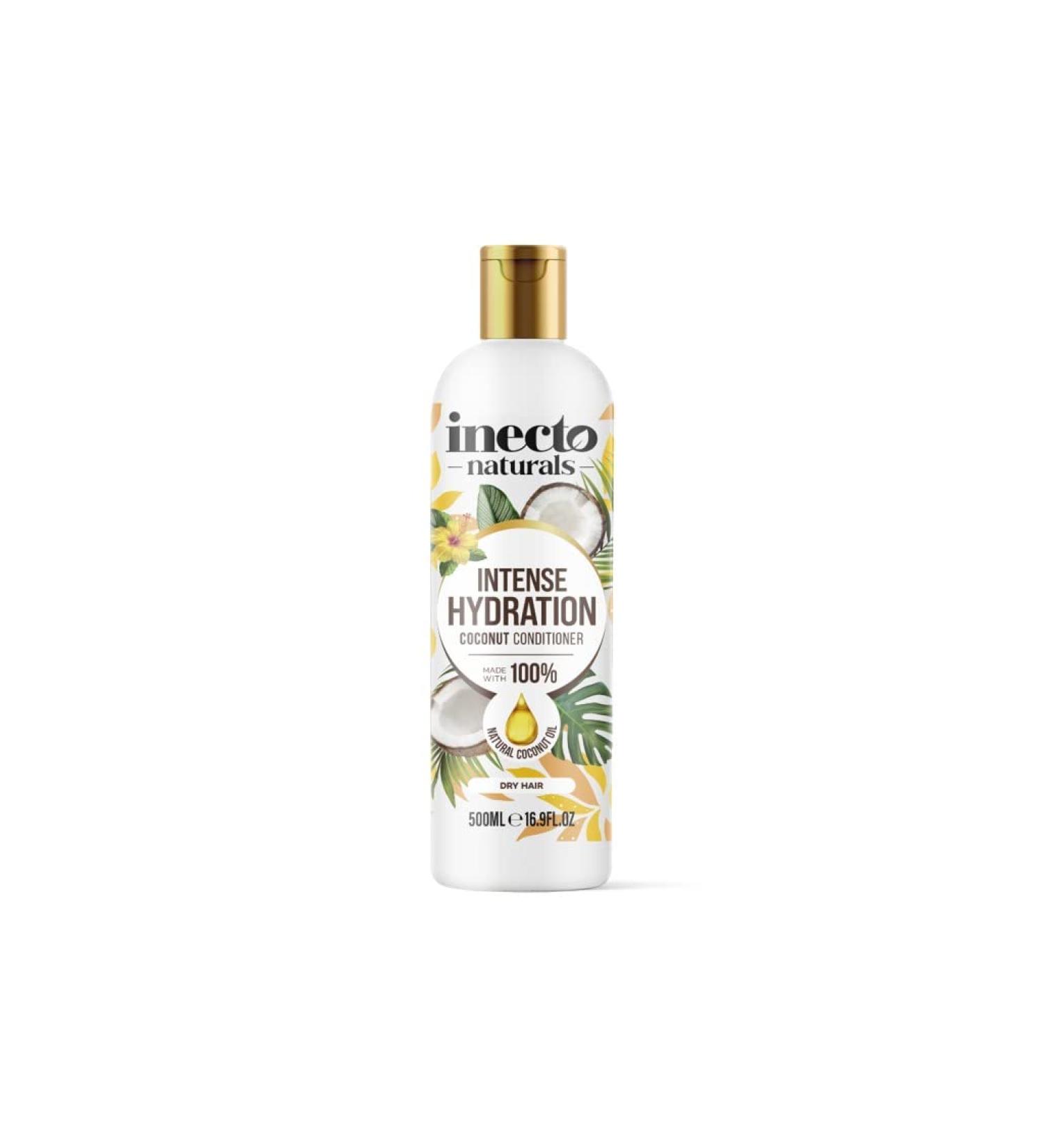 INECTO Natural Coconut Conditioner 500ml Super Creamy Infused with Pure Organic Coconut Oil Smooth & Silky Relief Moisturized Hair - Buy Online on GoSupps.com