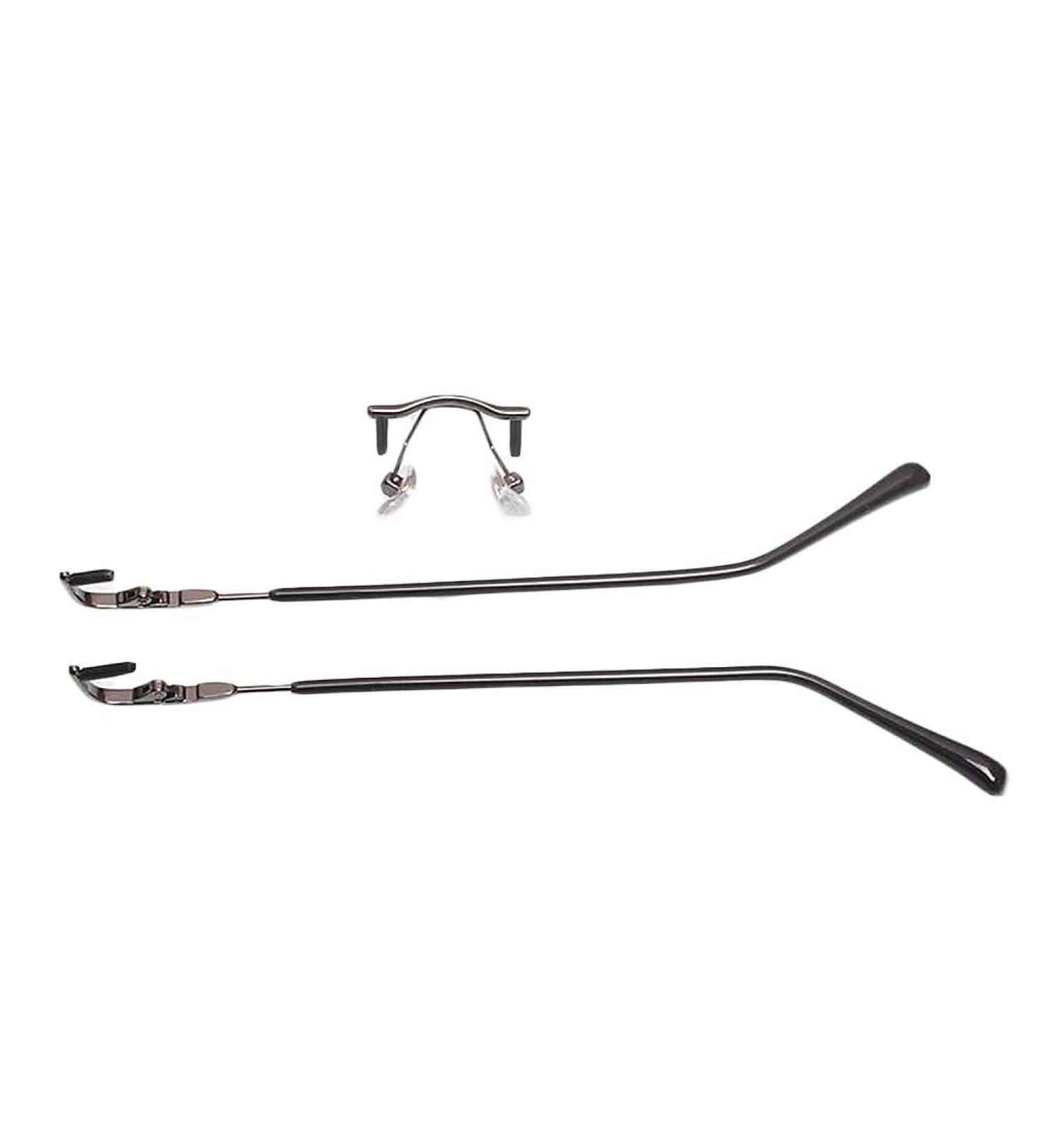 Celika Replacement Nose Bridge Kit for Rimless Glasses - Metal Brackets & Broken Glass Accessories - 1 Pair - Gray - Buy Online on GoSupps.com