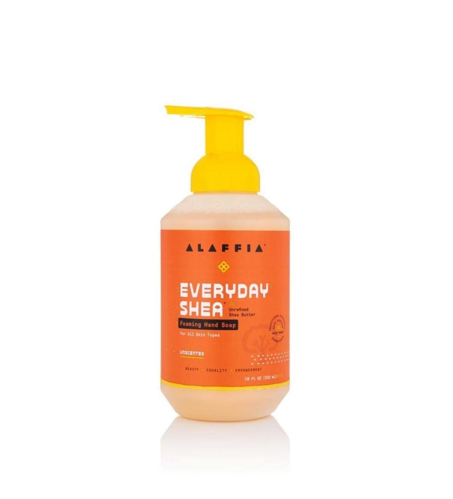 Alaffia EveryDay Shea Foaming Hand Soap - Unscented, 18 Fl Oz | Gentle Clean & Moisturize with Shea Butter, Neem & Coconut Oil for Sensitive Skin - Buy Online on GoSupps.com