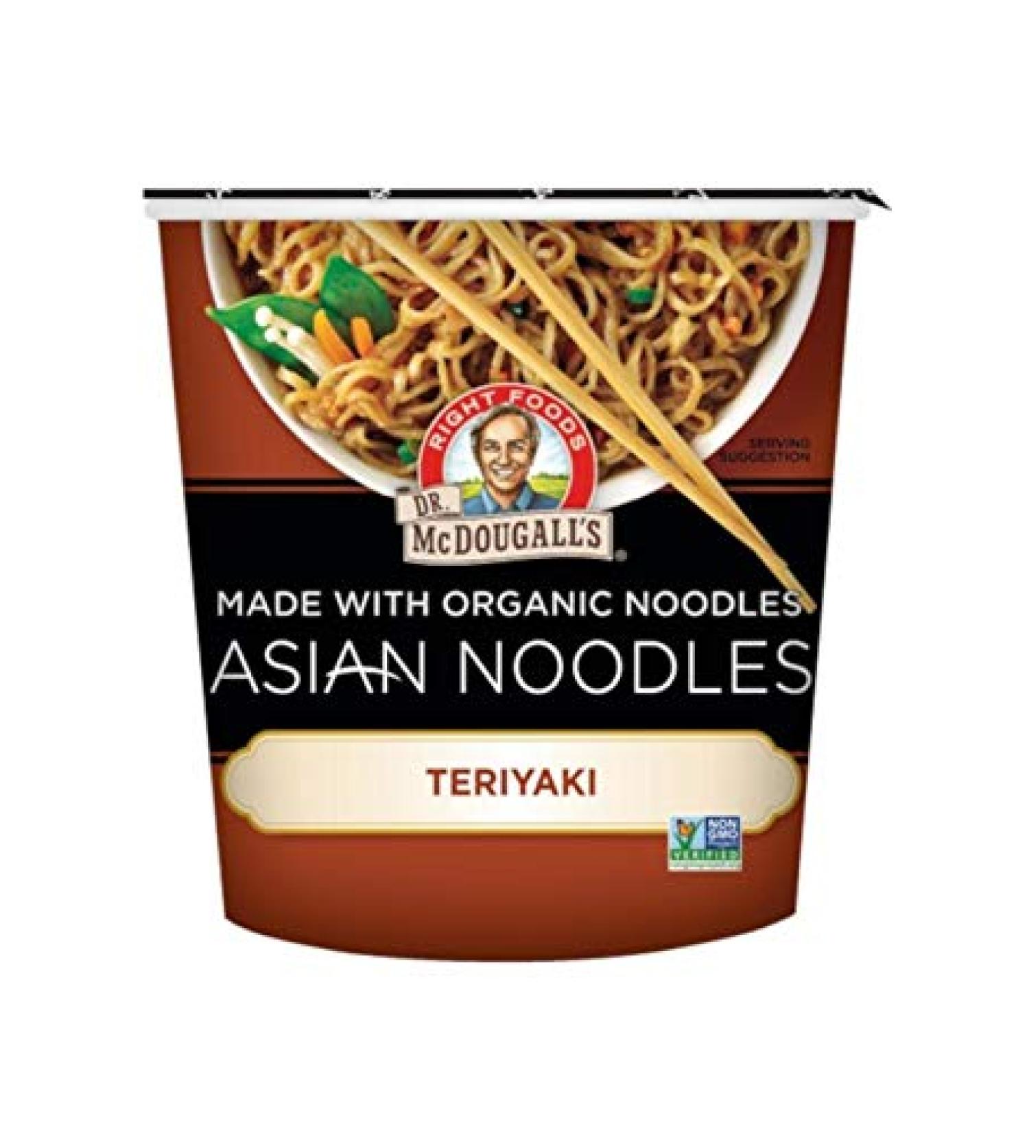Dr. McDougall's Right Foods Asian Entree Teriyaki Noodle, 1.9 Ounce Cups (Pack of 6)
