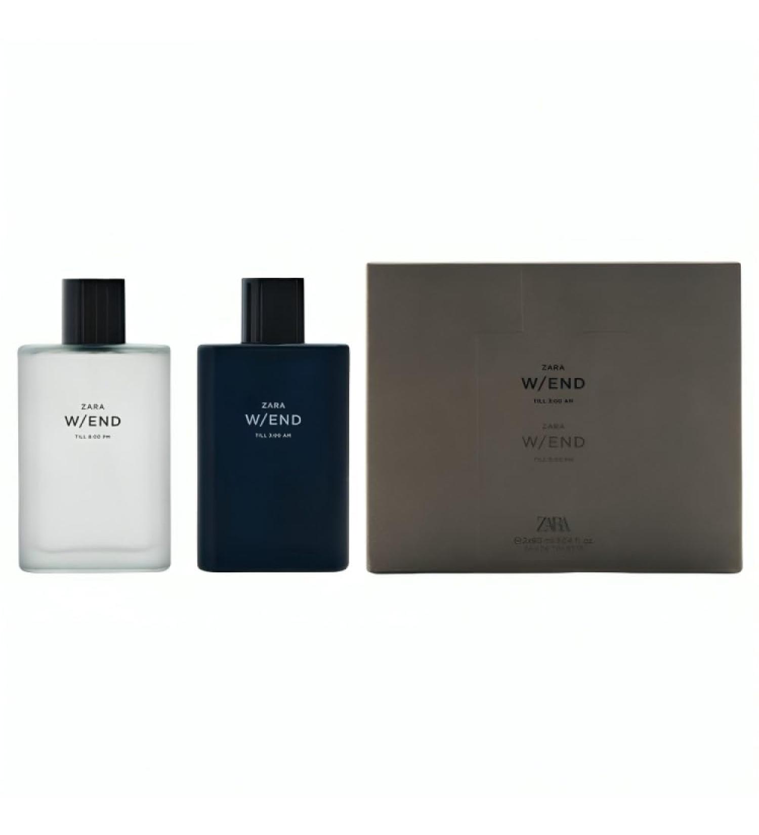 Zara W/End Till 3:00AM + W/End Till 8:00PM Cologne for Men Fragrance Set EDT Eau De Toilette 2x 90 ML (3.04 FL OZ) - Buy Online on GoSupps.com