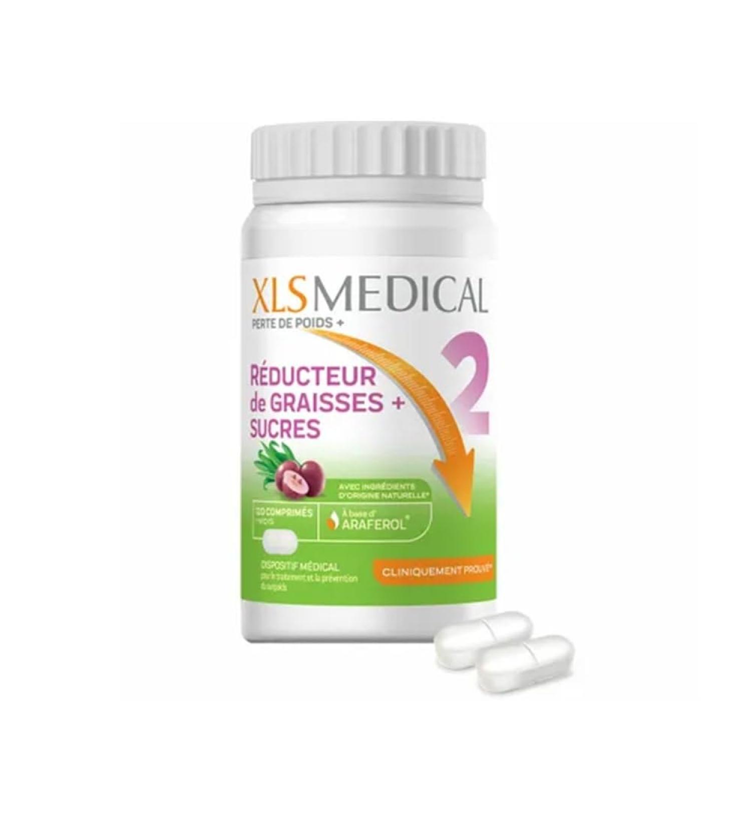 XLS MEDICAL Weight Loss + – Fat and Sugar Reducer – Based on Natural Ingredients (1) – 120 Tablets – 1 Month of Treatment