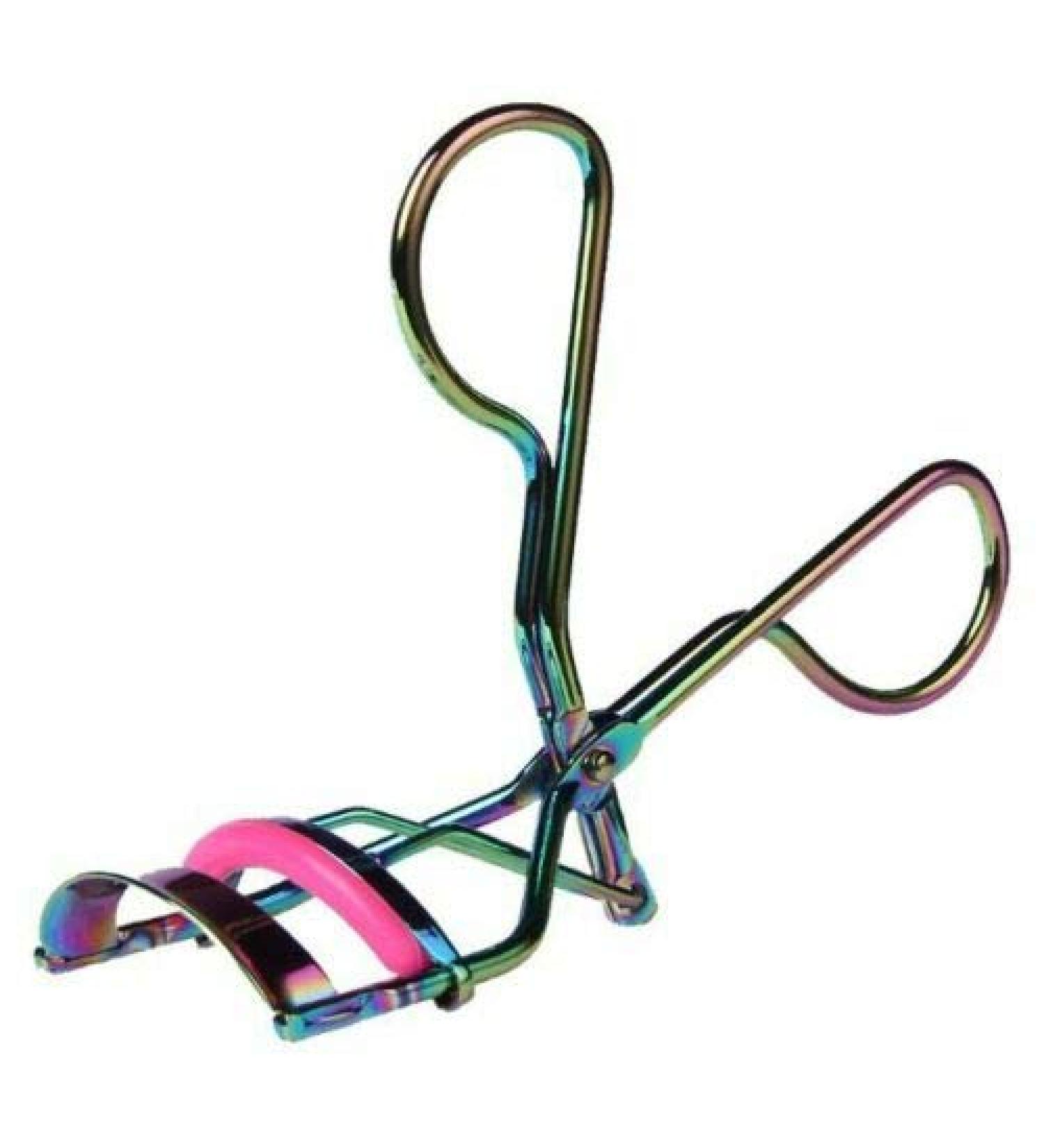 Beauty Plus - Eyelash Curler Applicator Available in 17 Models Stainless Steel with Silicone Pad for Perfect Curling and Applications Professional Eyelash Curlers (Rainbow)